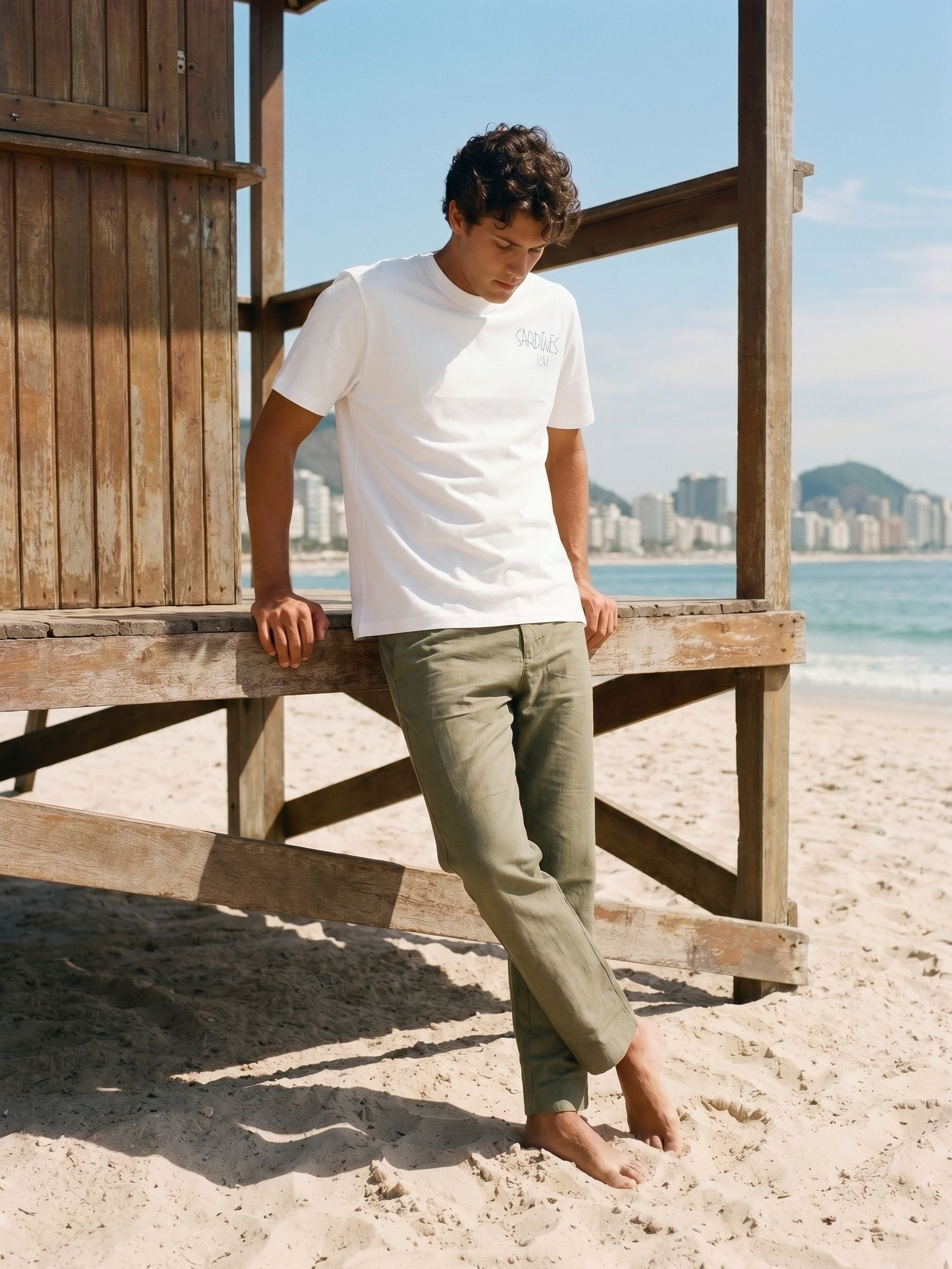 Men's Cotton White Half Sleeve Relaxed Fit T Shirt