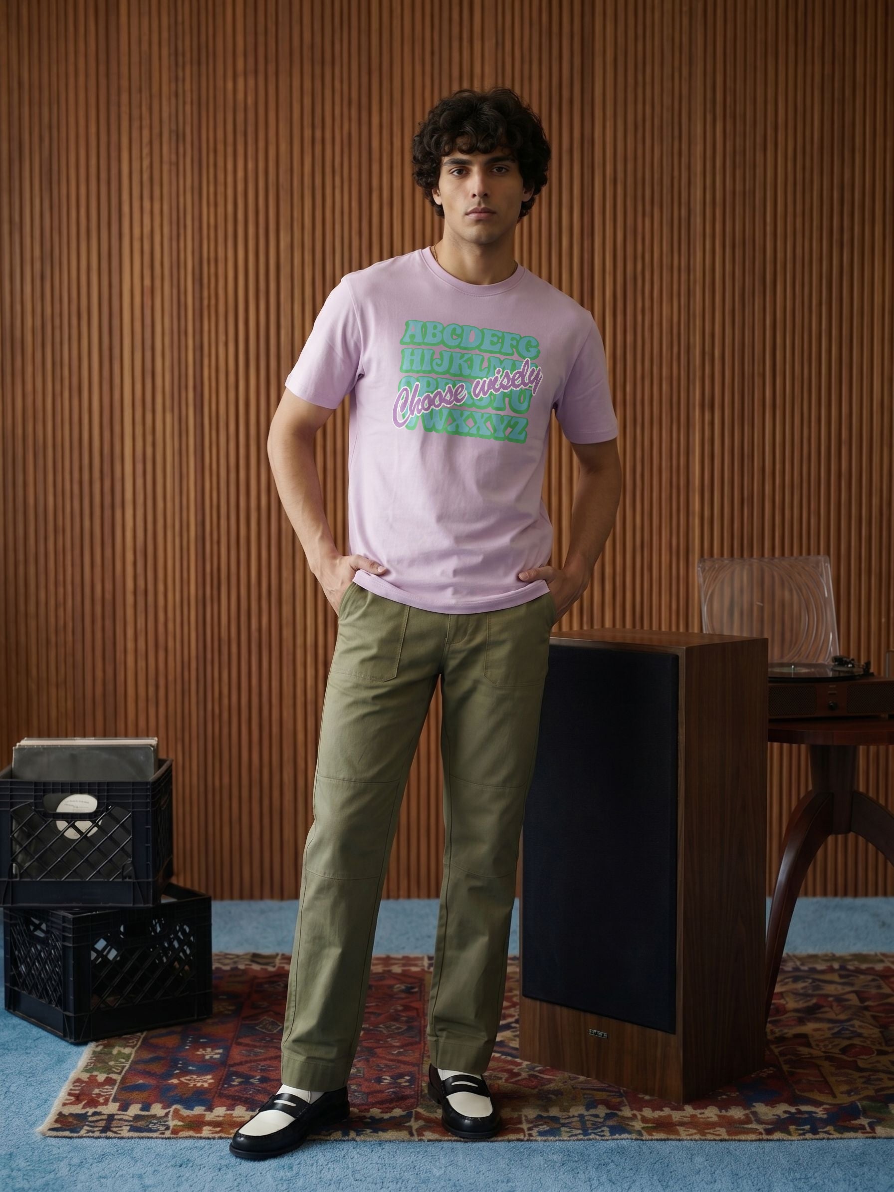 Men's Jersey 200 Gsm Light Pink Regular Fit T Shirt