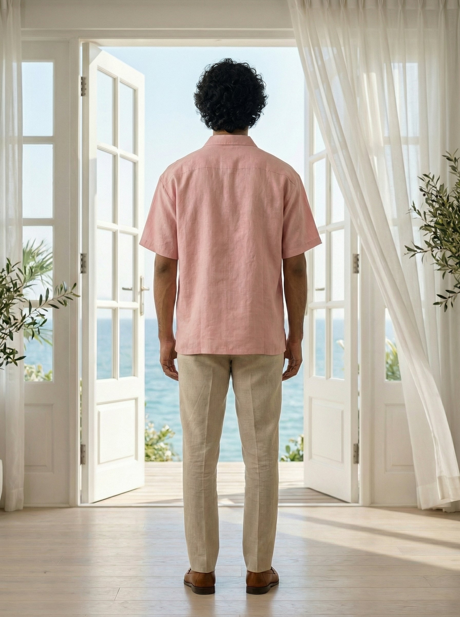 Men’s Peach Beach Vibe Relax Fit Shirt