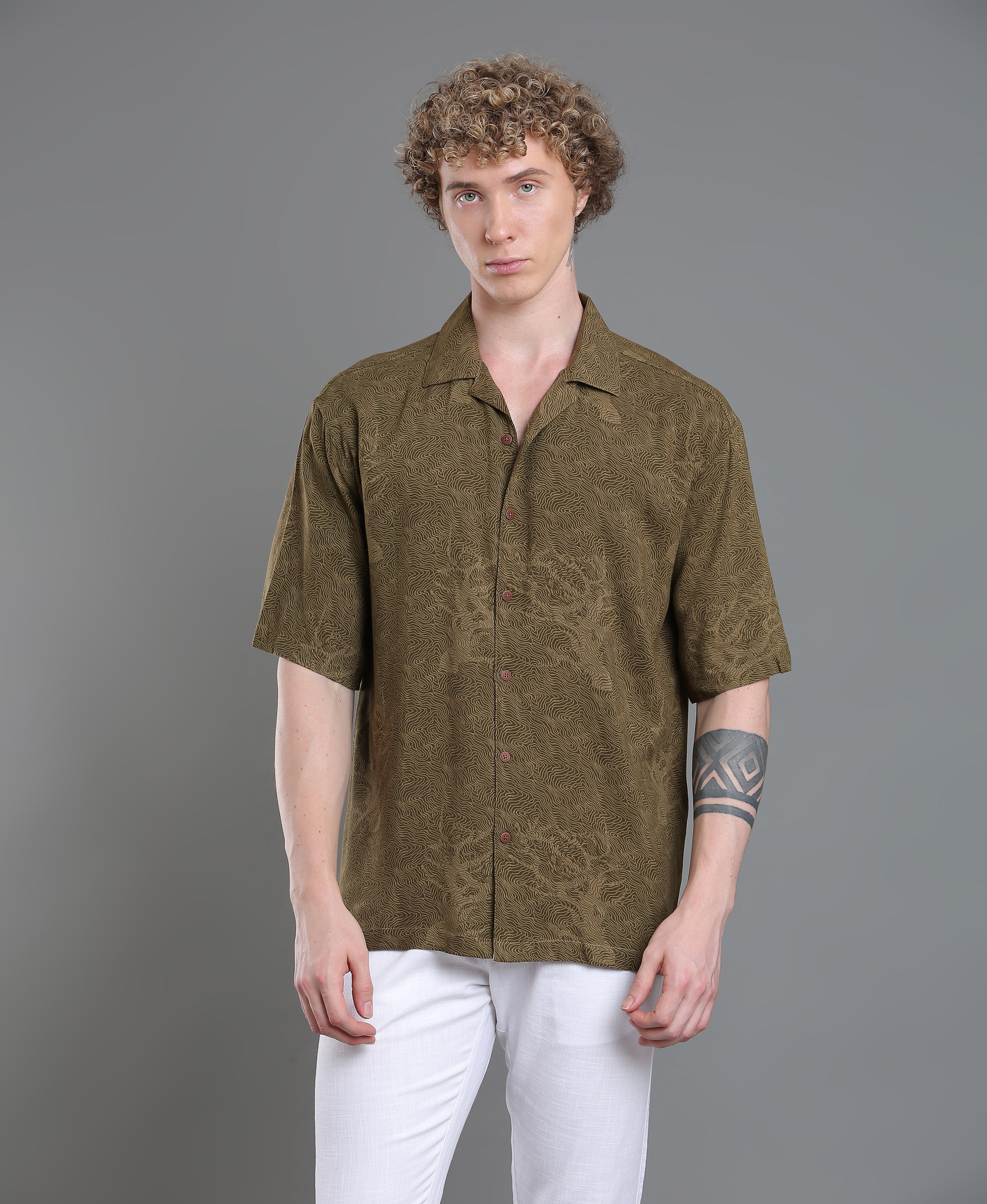 Cocoa Print Regular Shirt