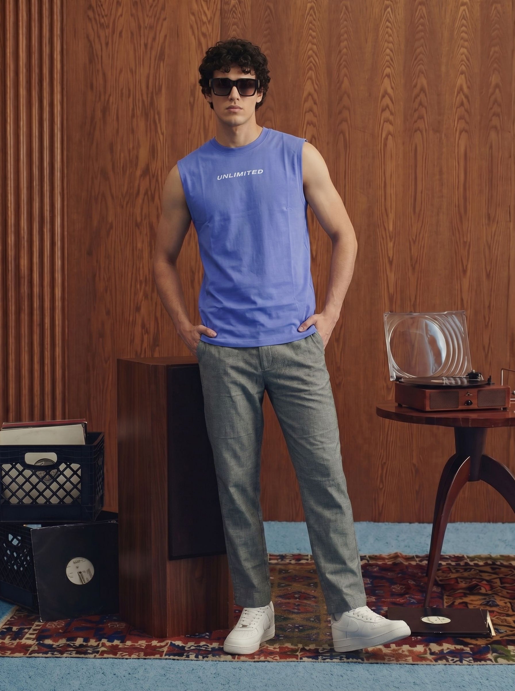 Men's S/J 200 Gsm Lilac Relaxed Fit T Shirt