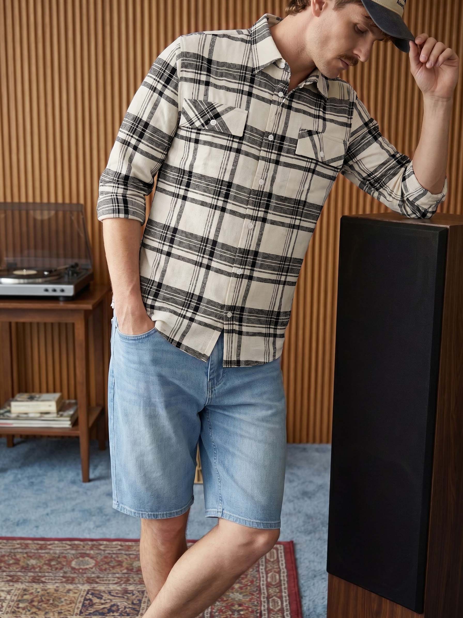 Men's Cream Relaxed Fit Shirt