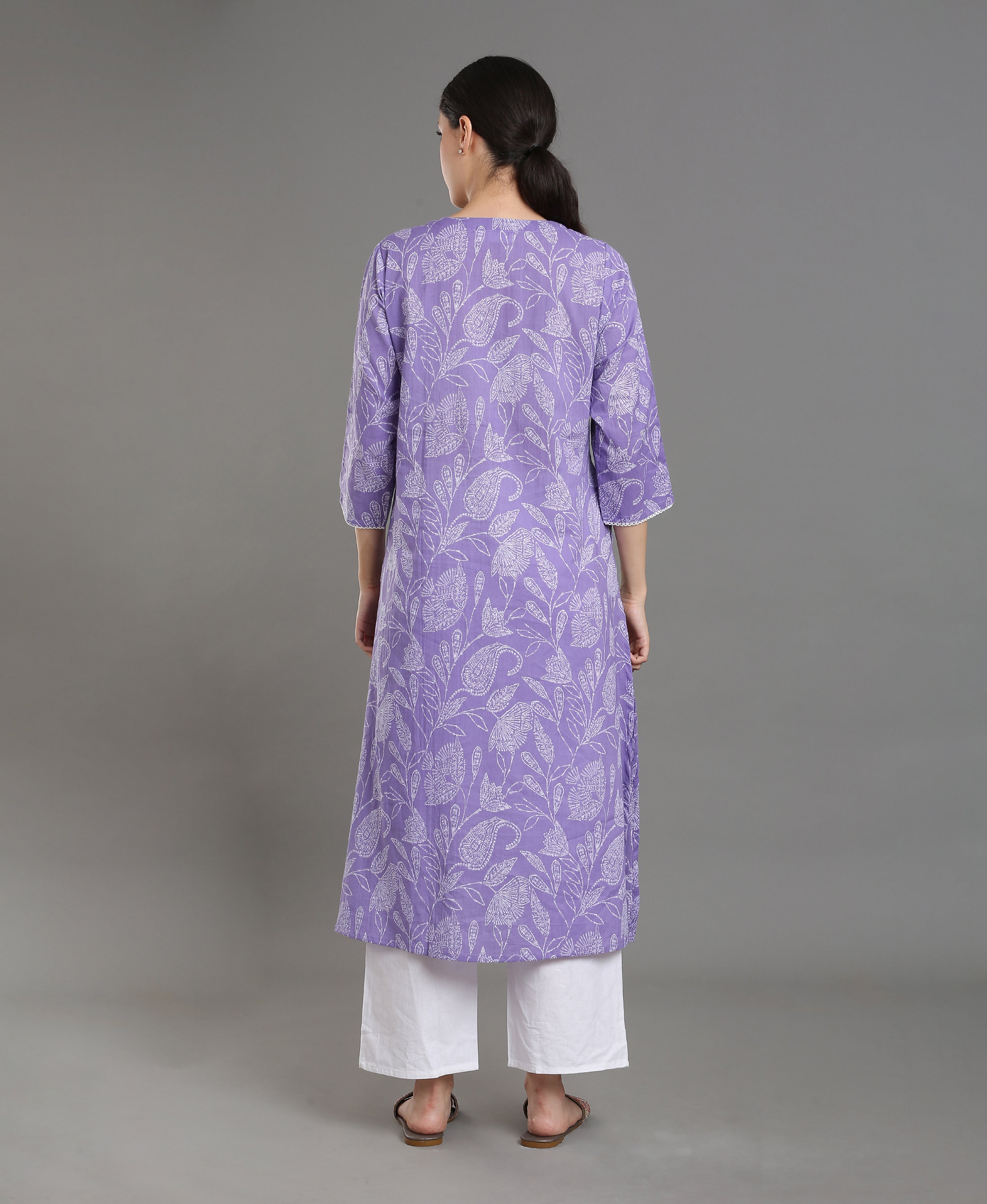 Purple Bloom A-Line Dress