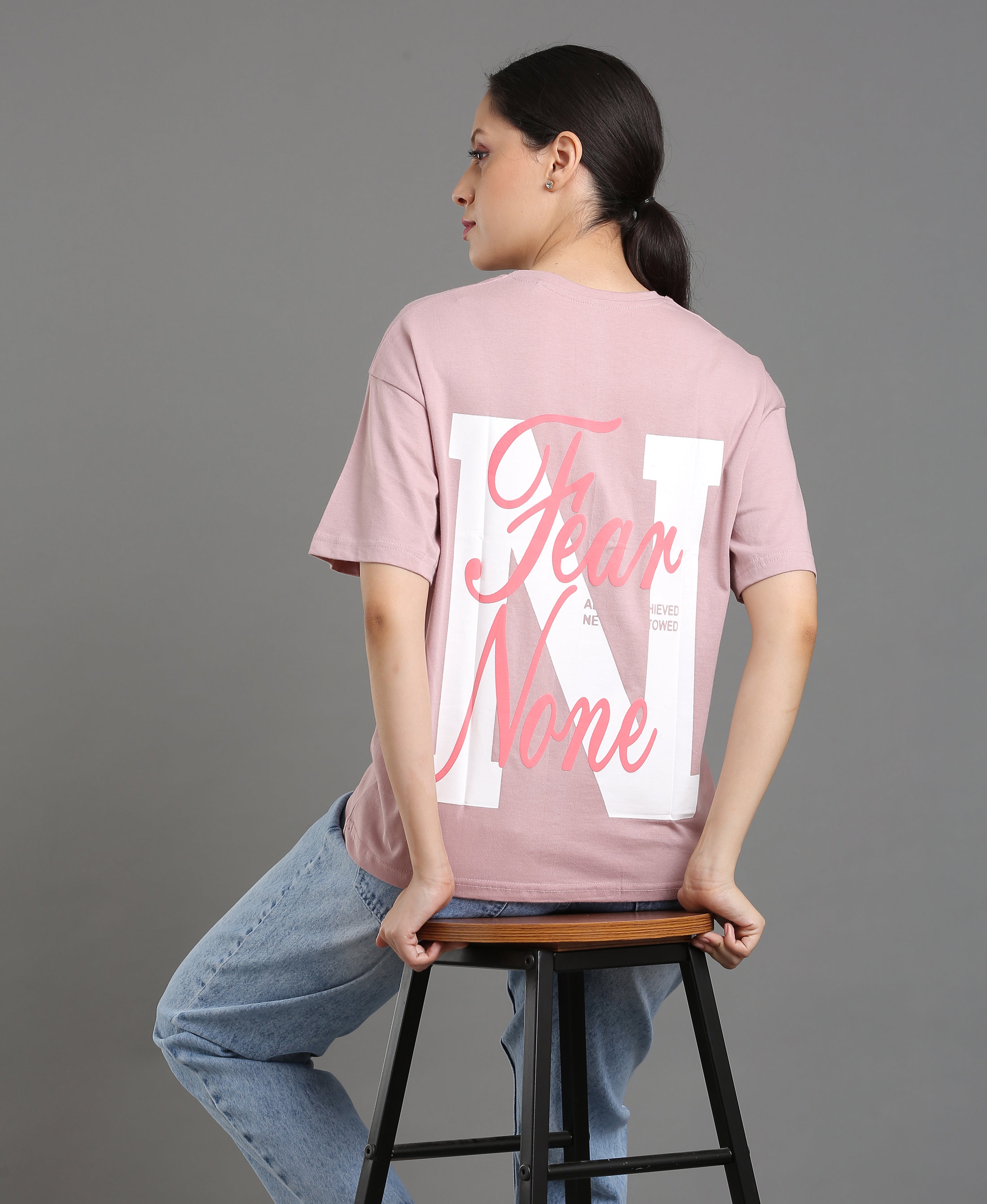 Peach Jersey Oversized Tee