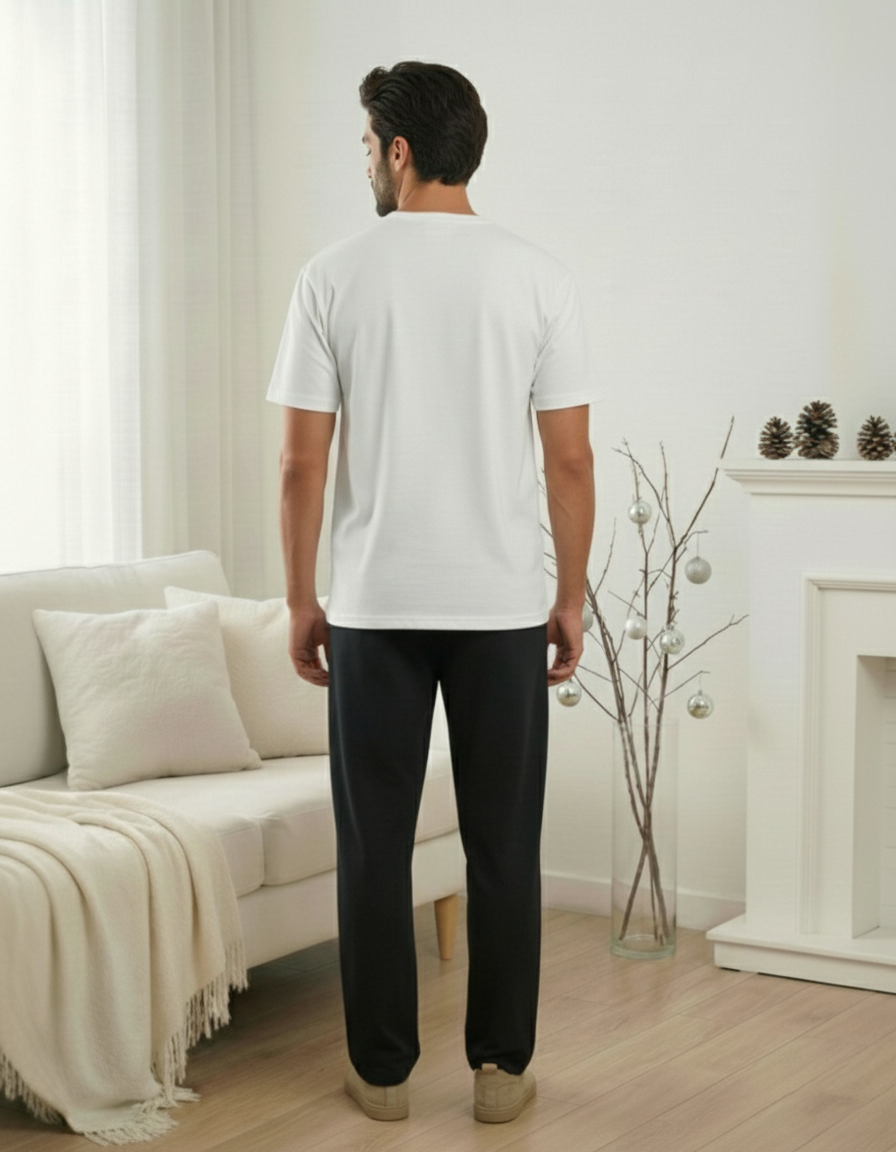 Santa Goes South – Men’s Digital Printed Christmas T-Shirt