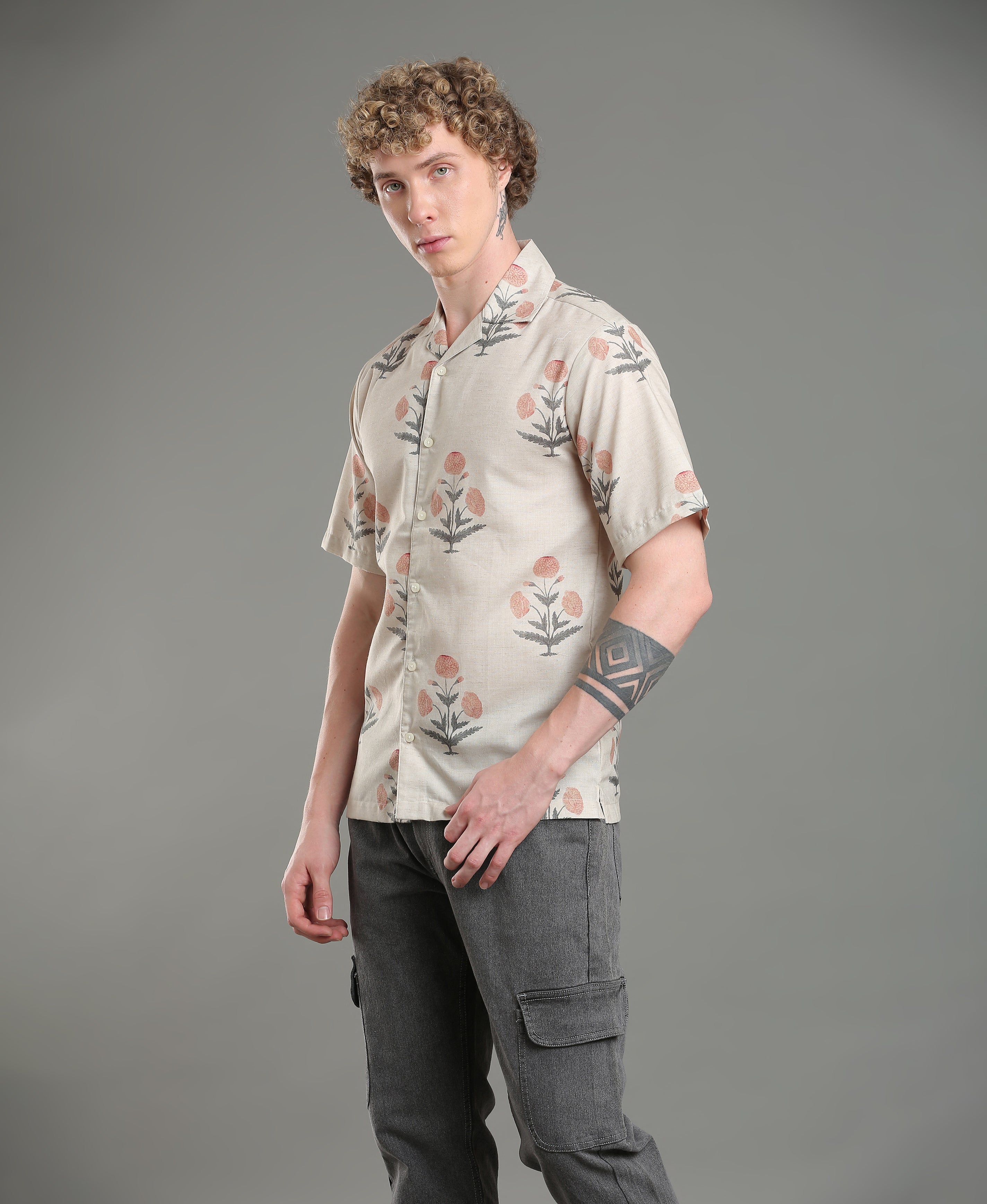 Seaside Mirage Printed Linen Shirt