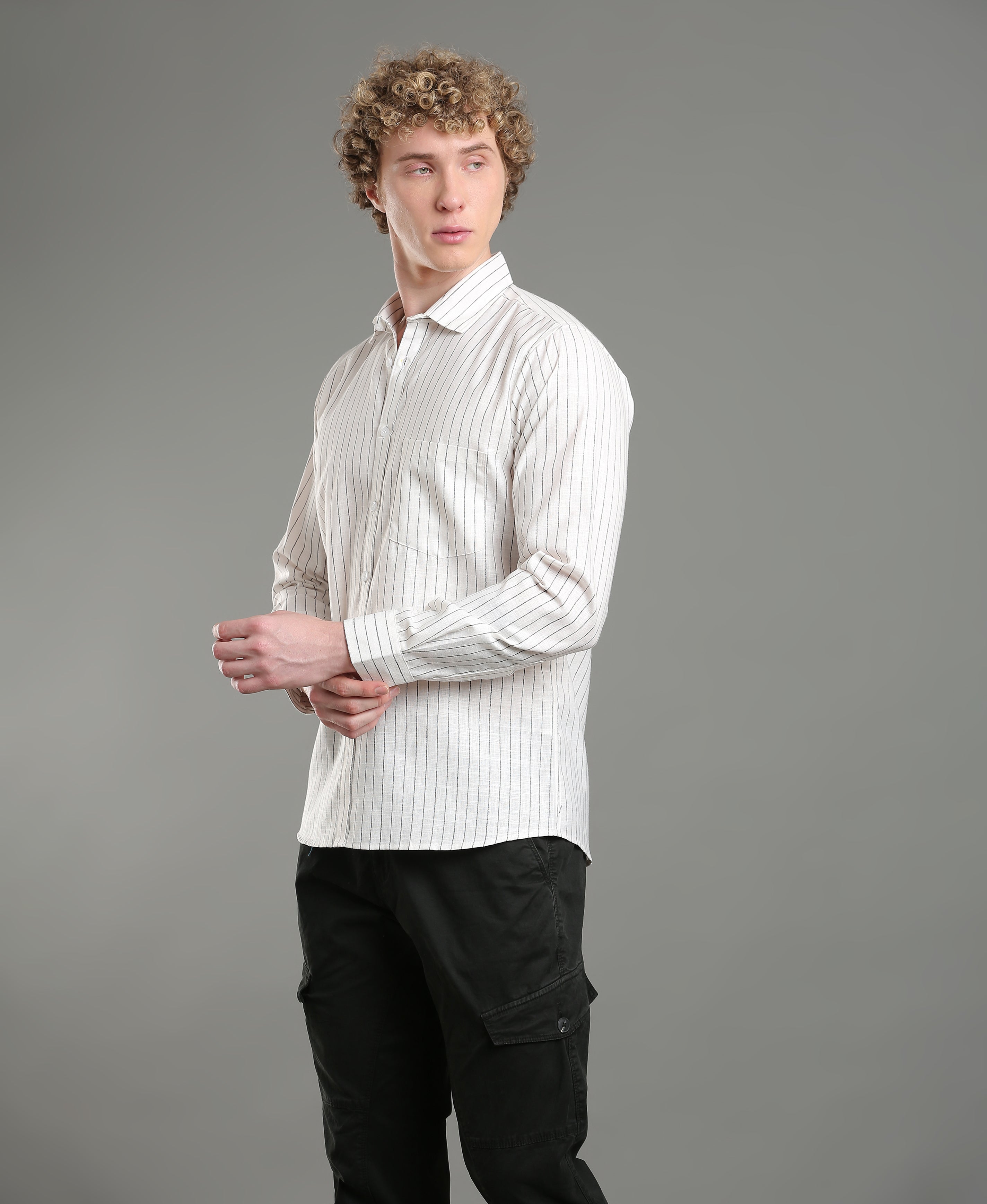 Pearl Stripe Tailored Shirt
