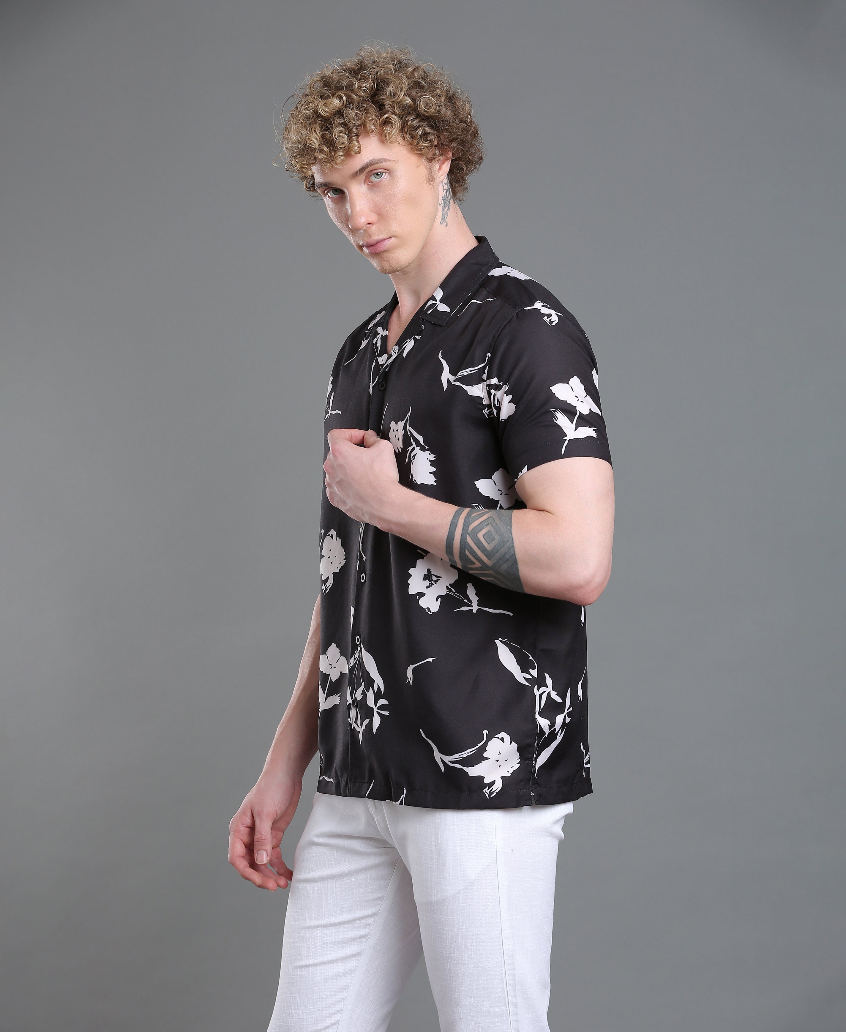 Onyx Cuban Print Shirt