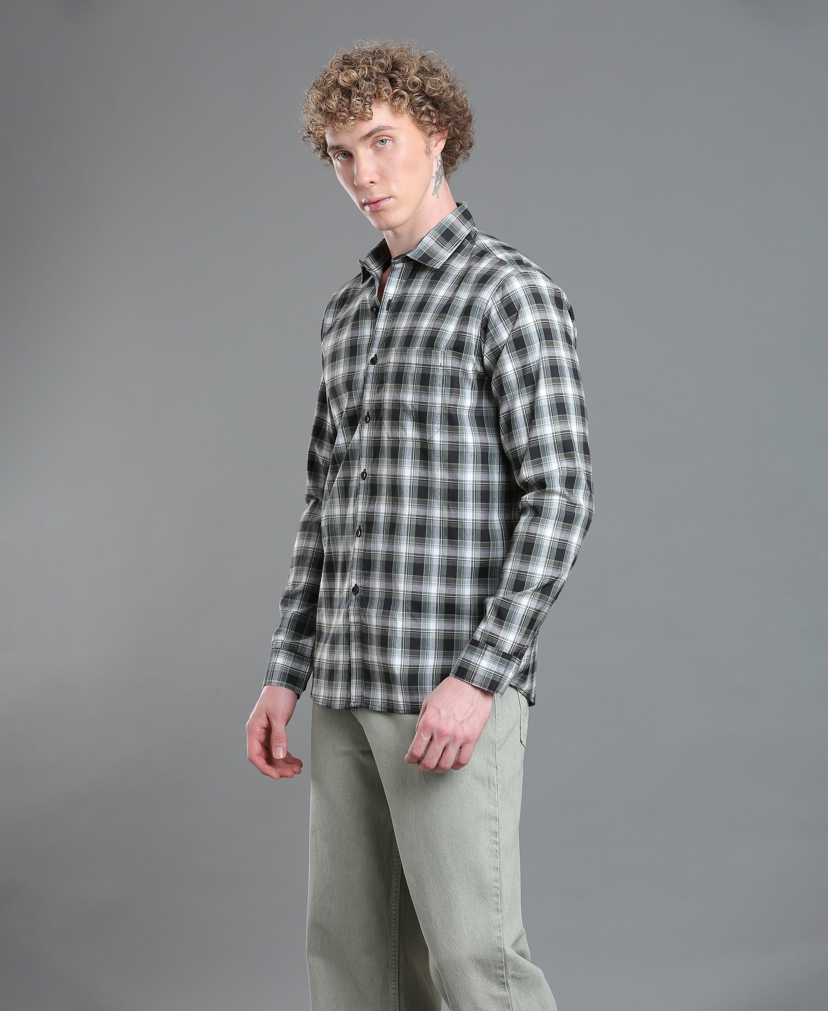 Moss Check Tailored Shirt