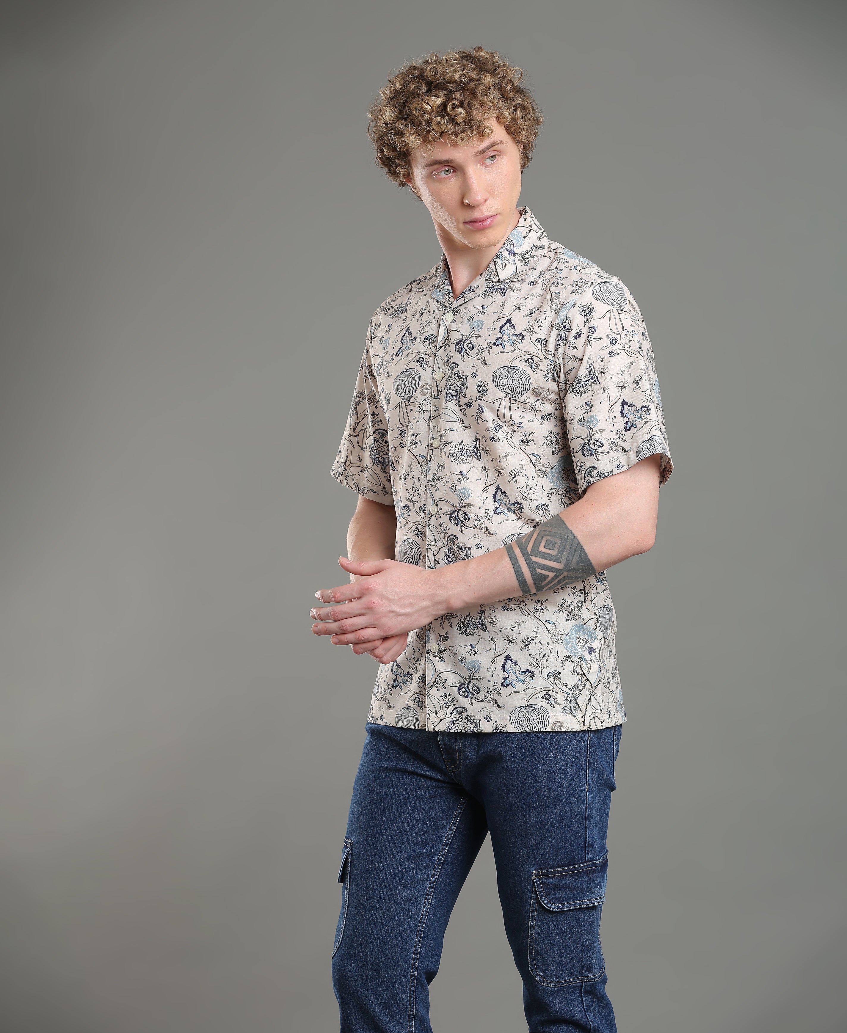 Coastal Breeze Linen Cuban Shirt