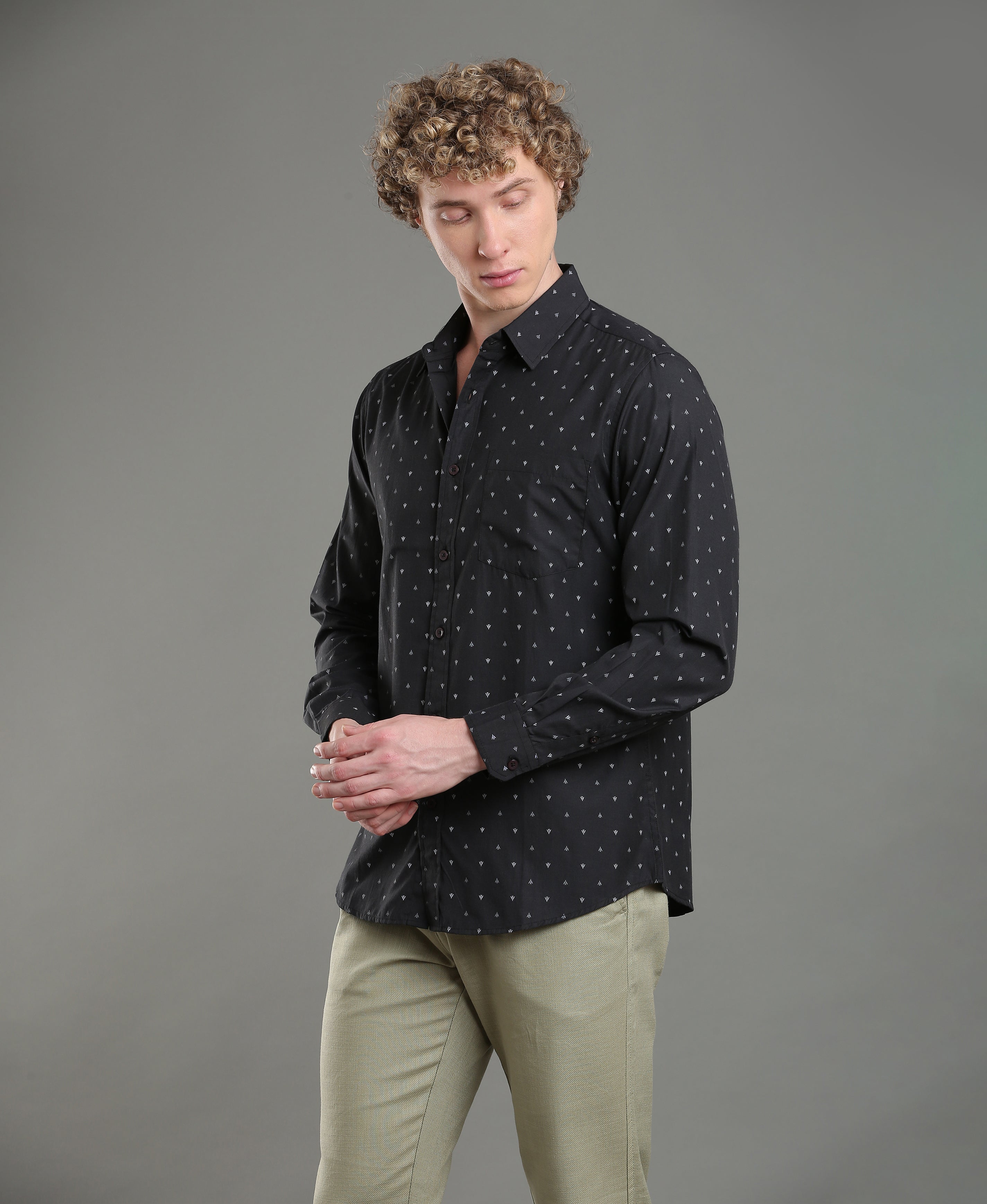 Walnut Print Tailored Shirt