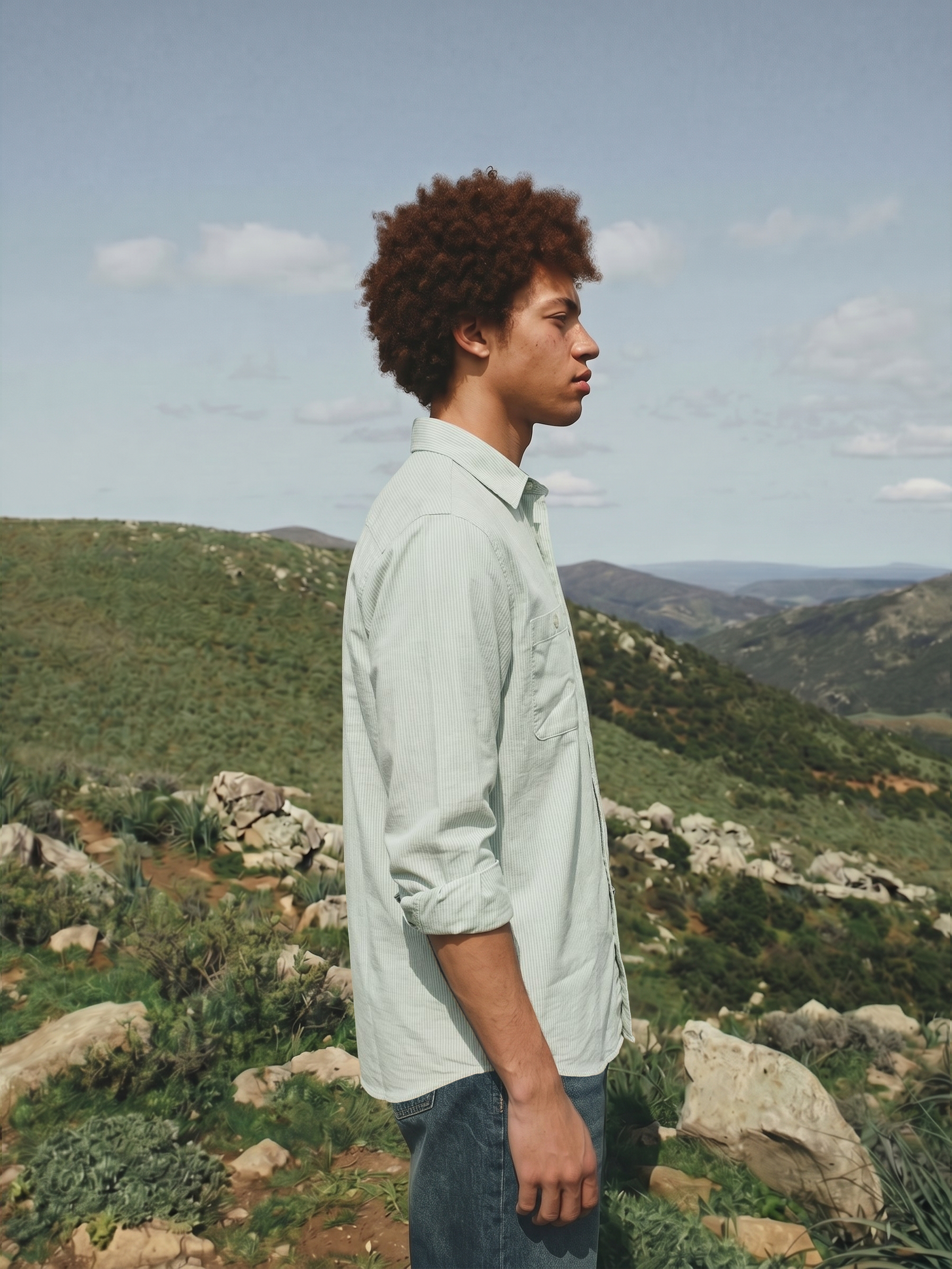 Men's Green Oversized Fit Shirt