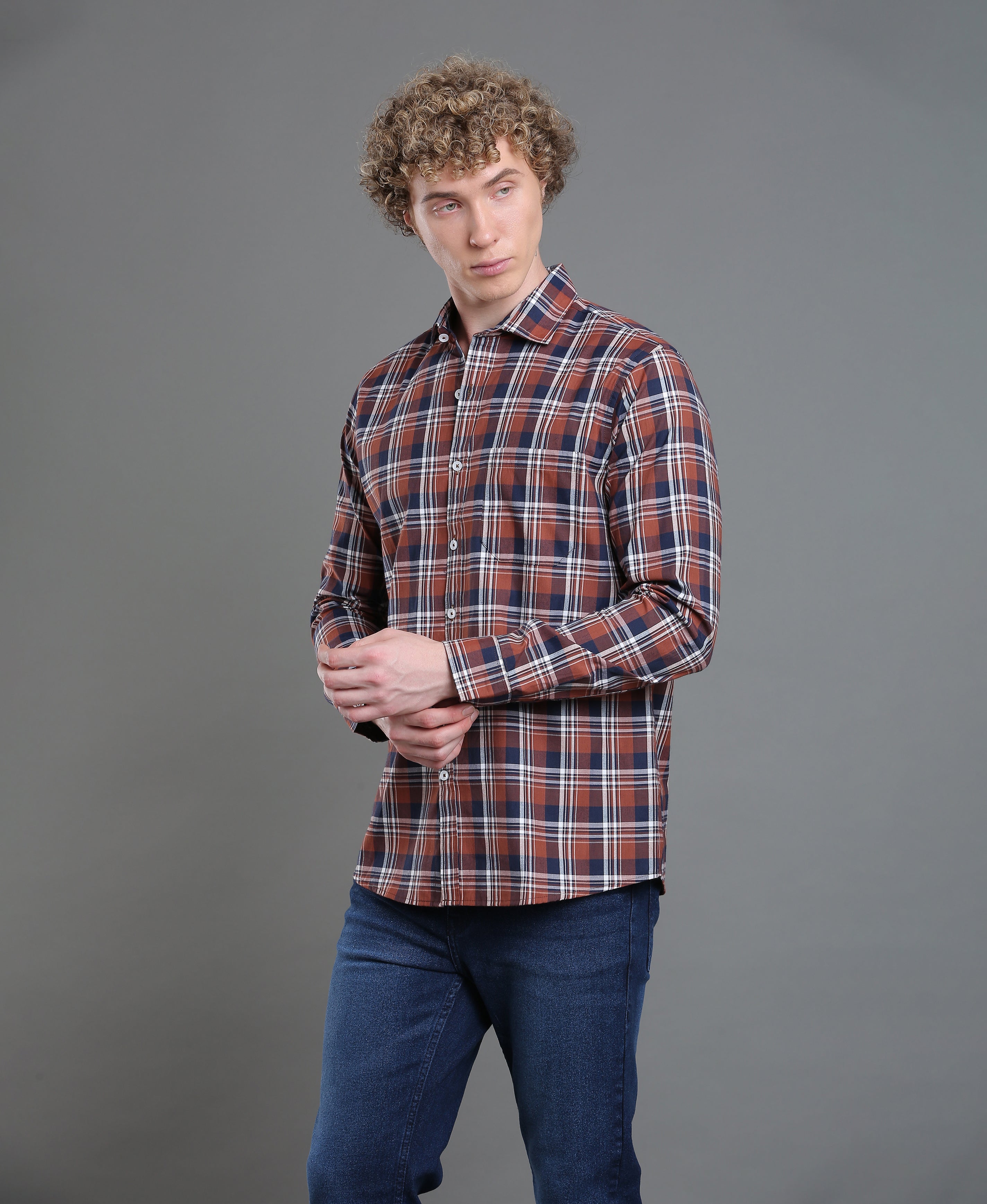 Copper Check Tailored Shirt