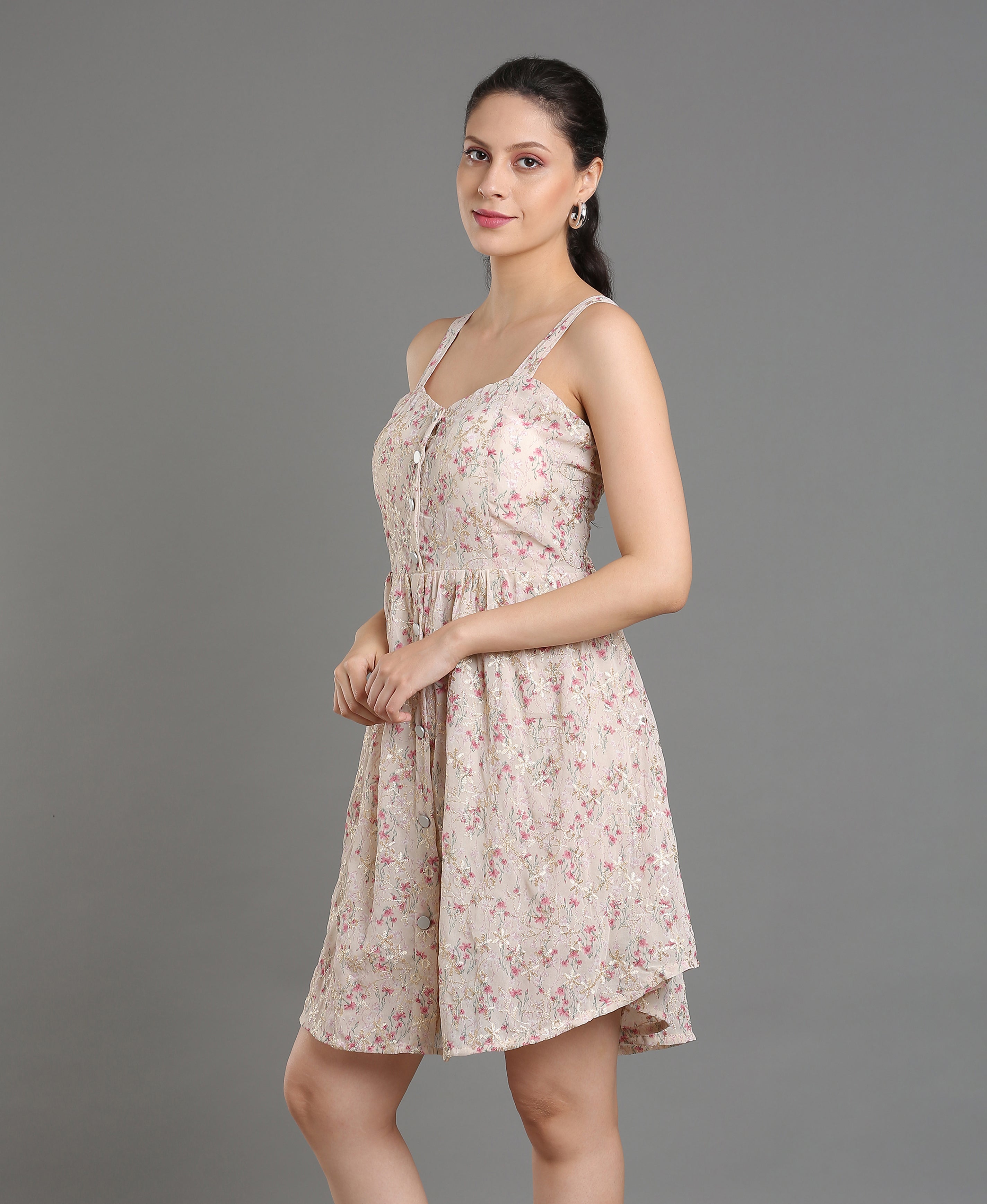 Blush Bloom Georgette Dress