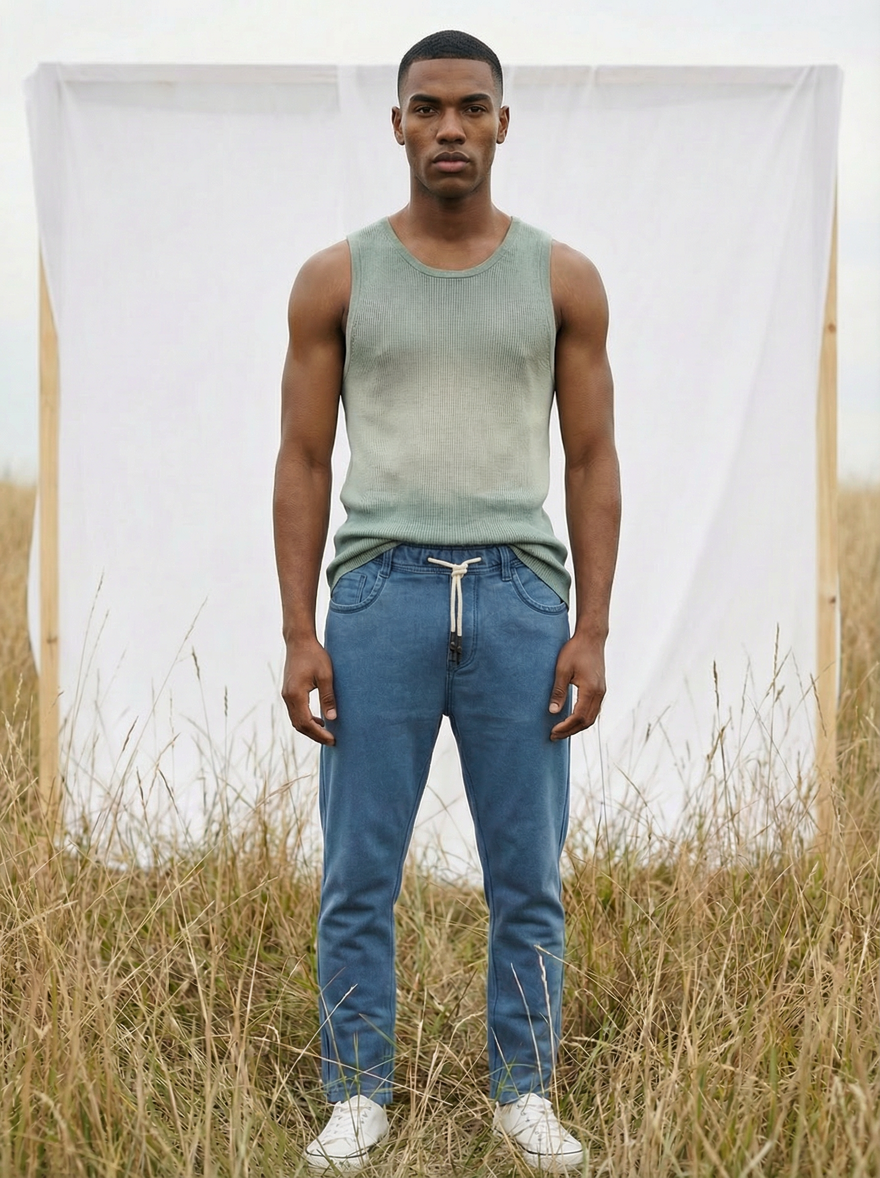 Jogger Fit Denim — Light Blue Wash