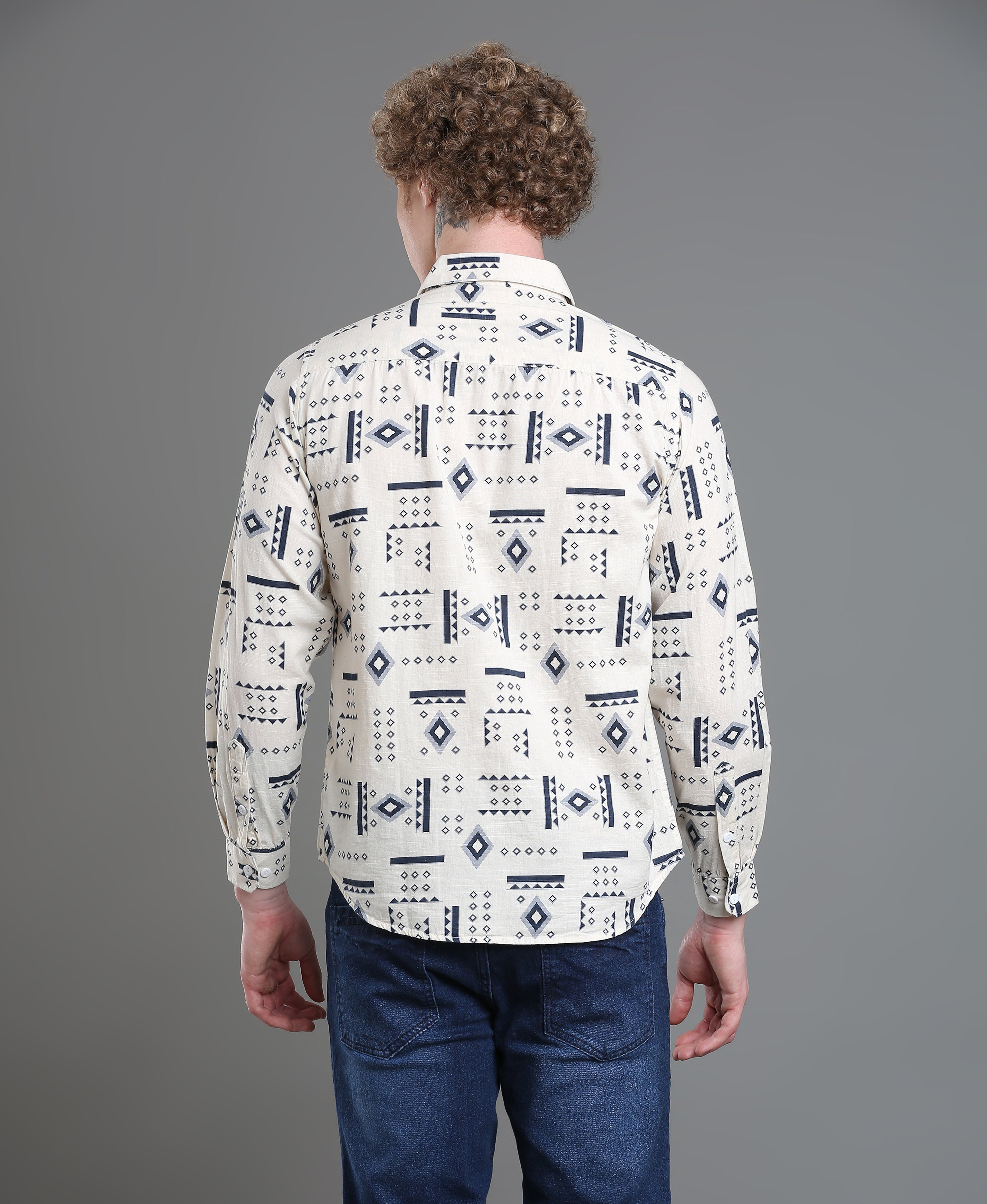 Oyster Bloom Slim Linen Shirt