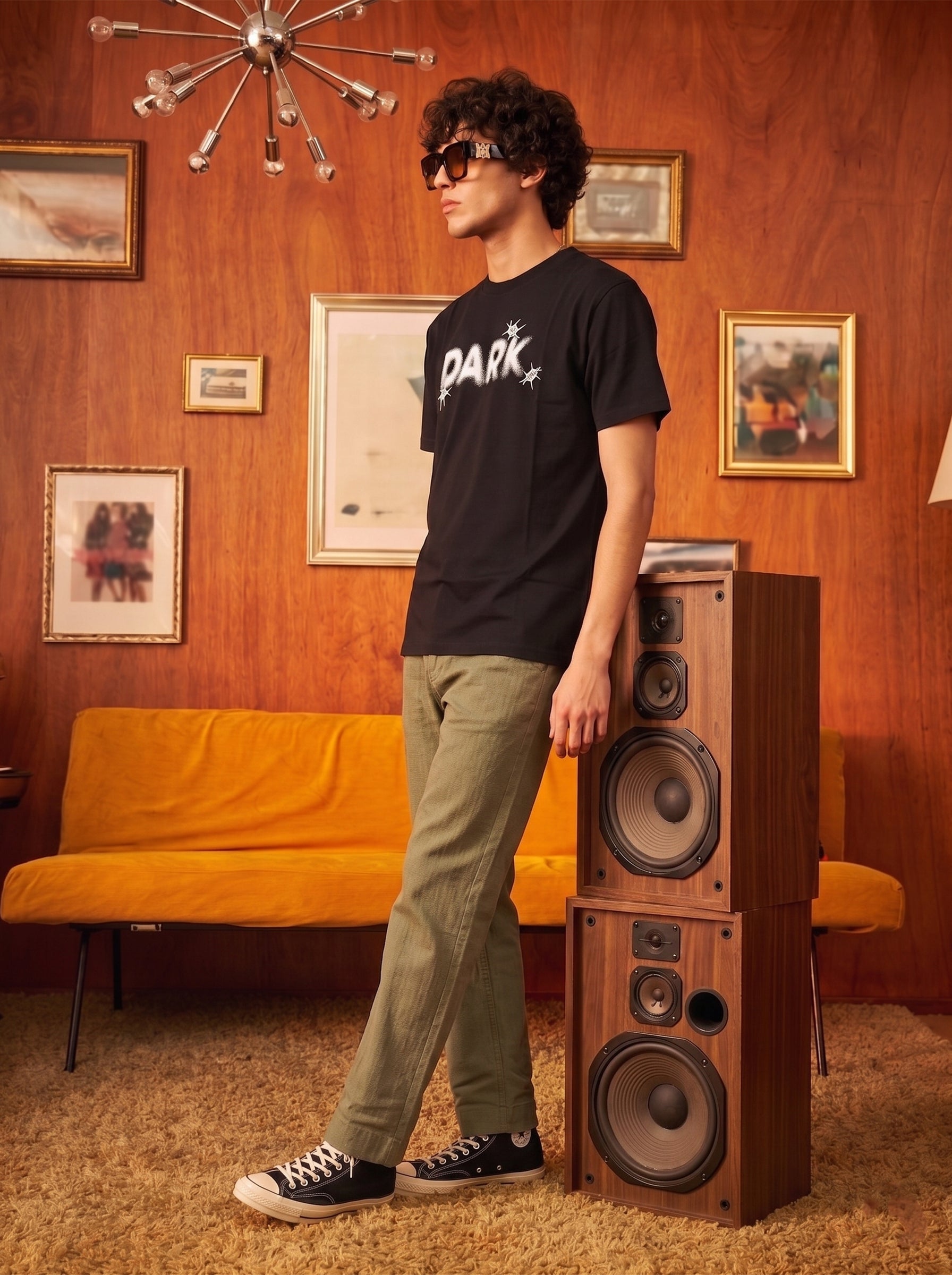 Men's S/J 200 Gsm Black Relaxed Fit T Shirt