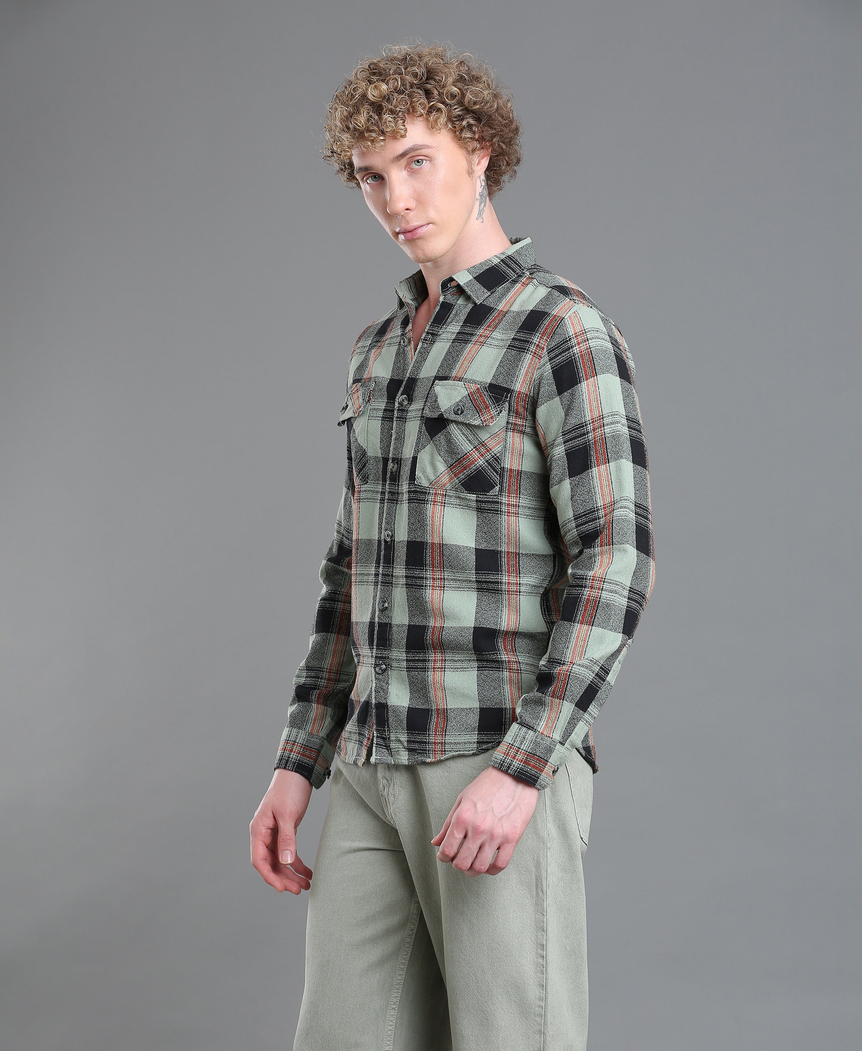 Forest Check Slim Shirt