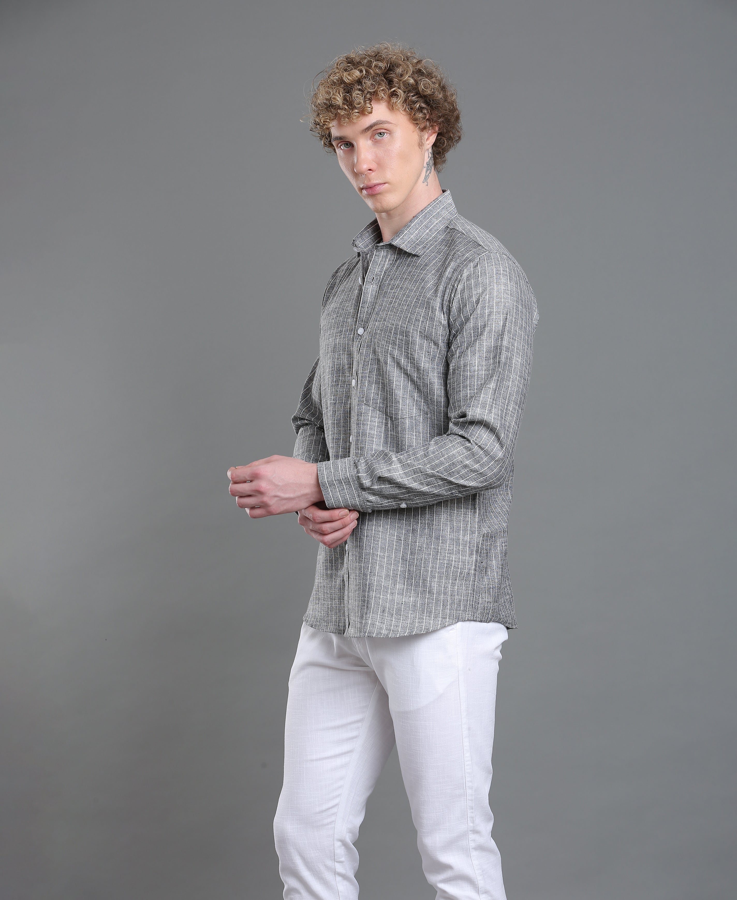 Smoke Stripe Tailored Shirt