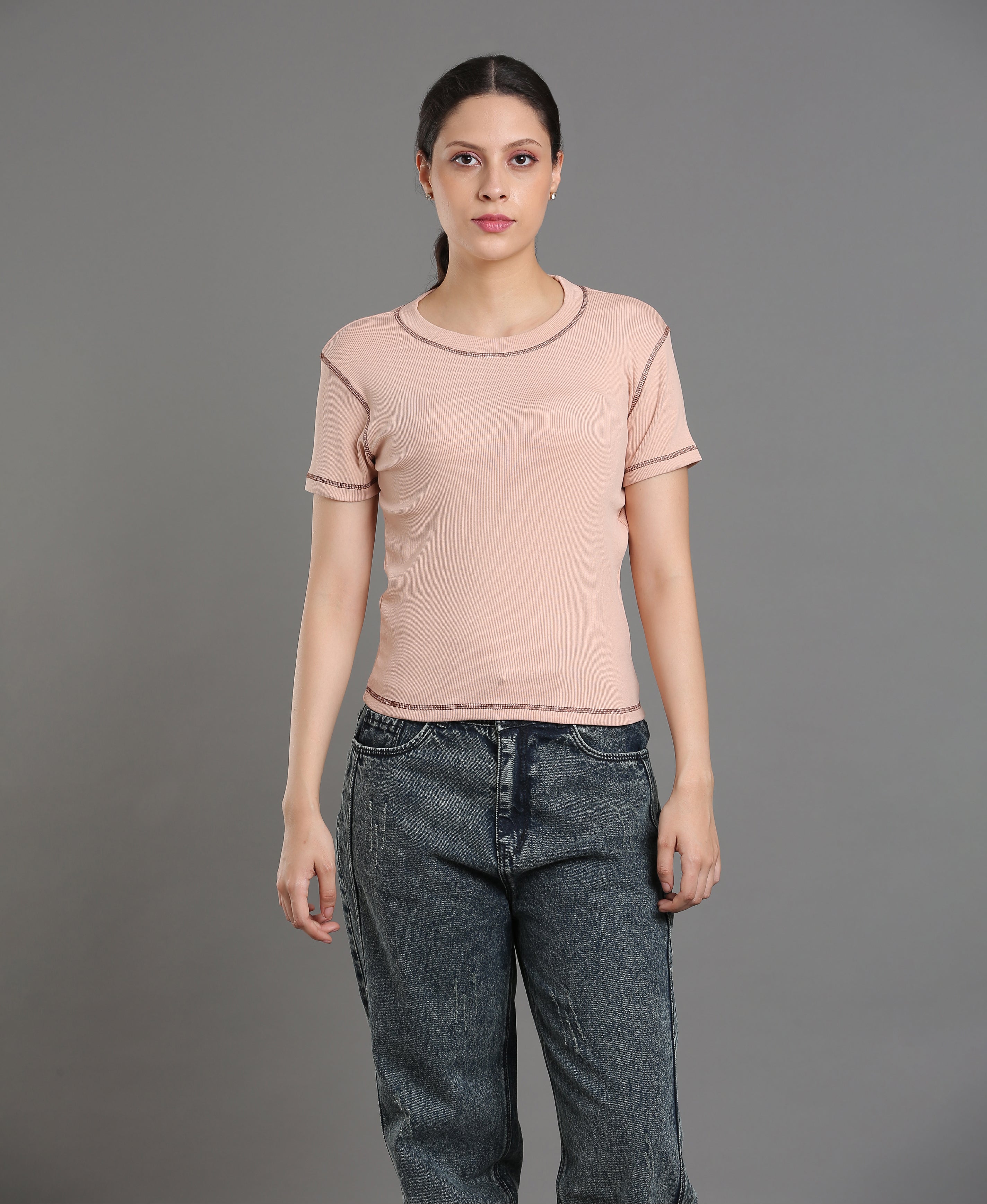 Blush Rib Knit Crop Top