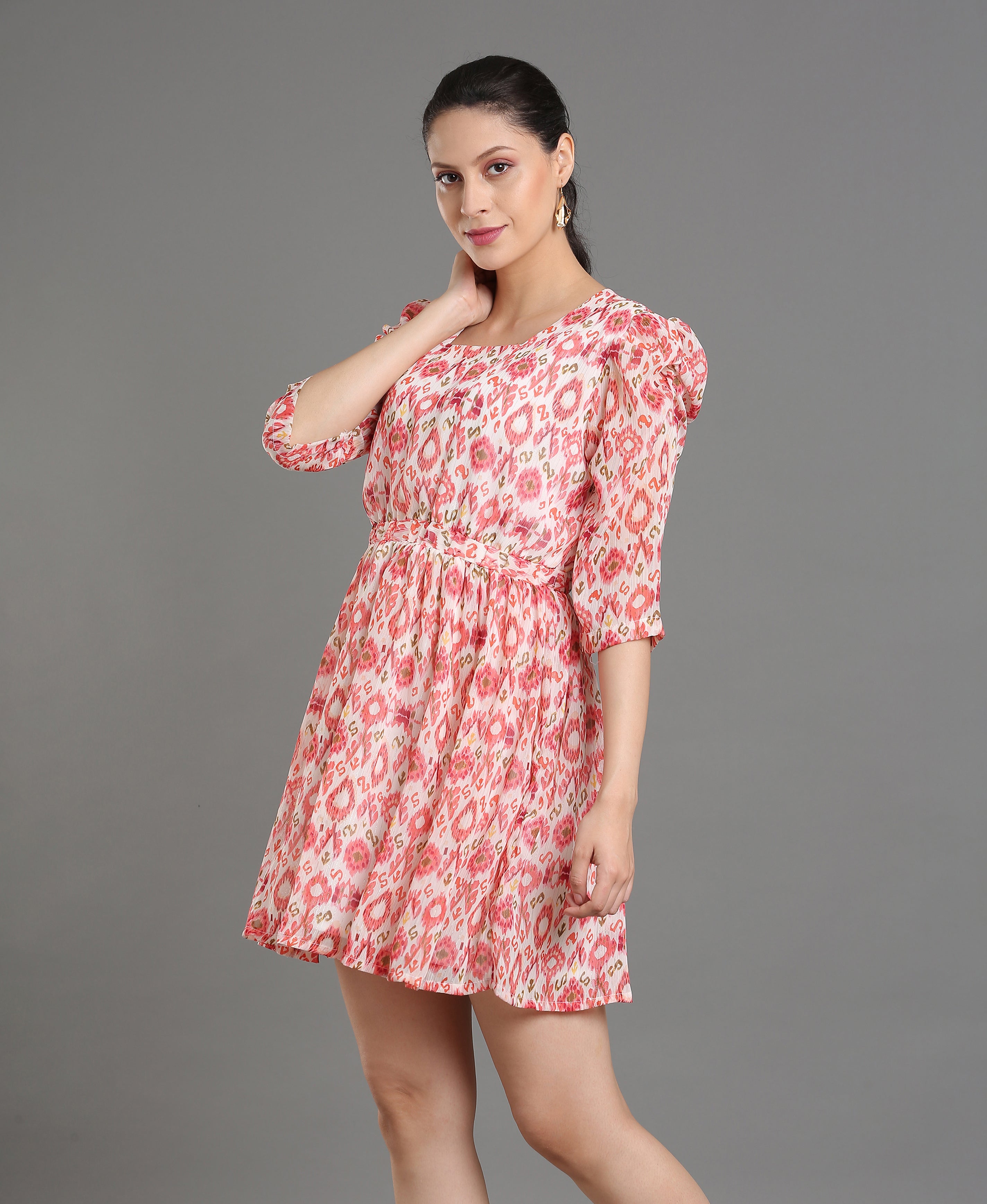 Blush Breeze Chiffon Dress