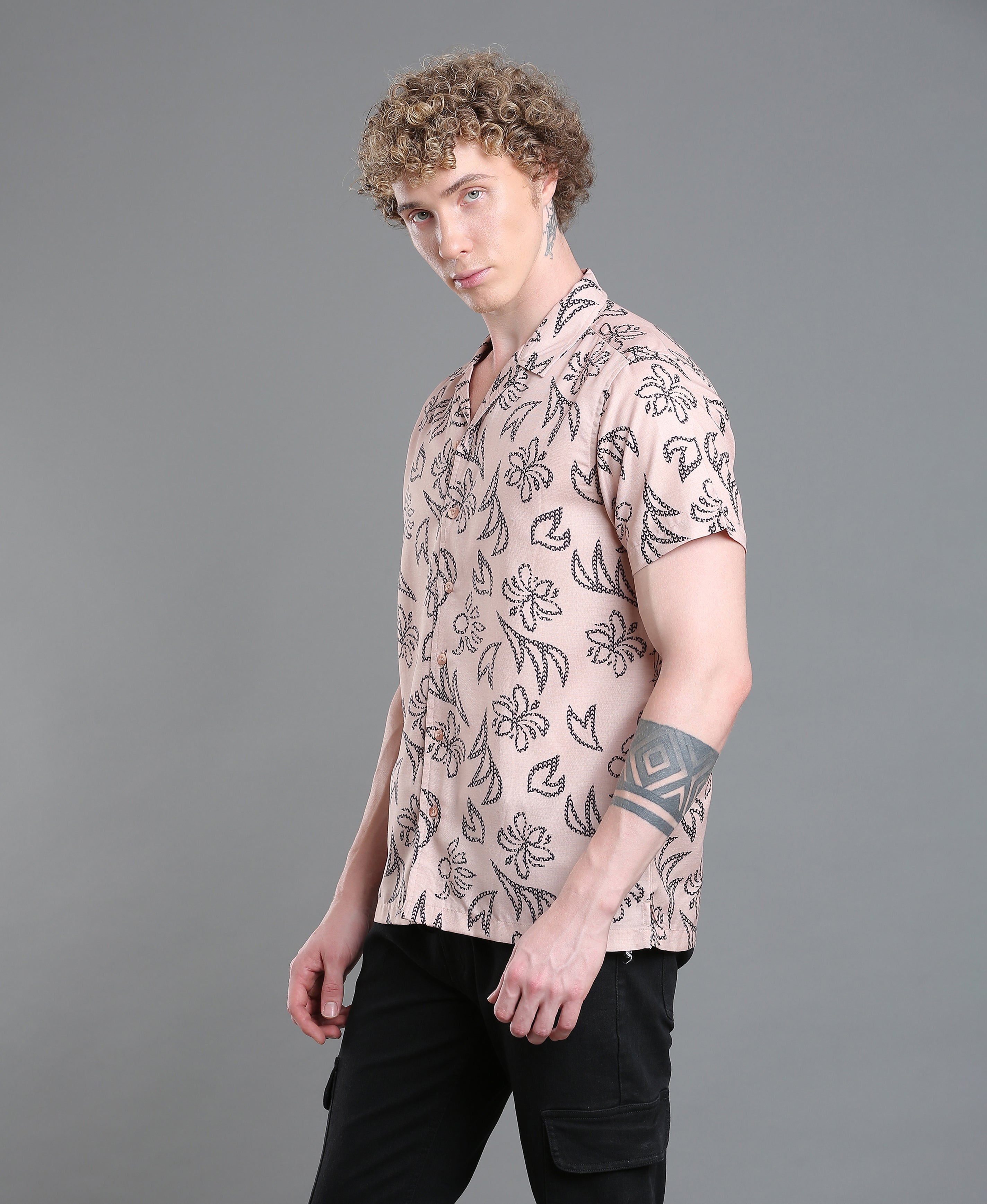 Onyx Print Drop Shoulder Shirt