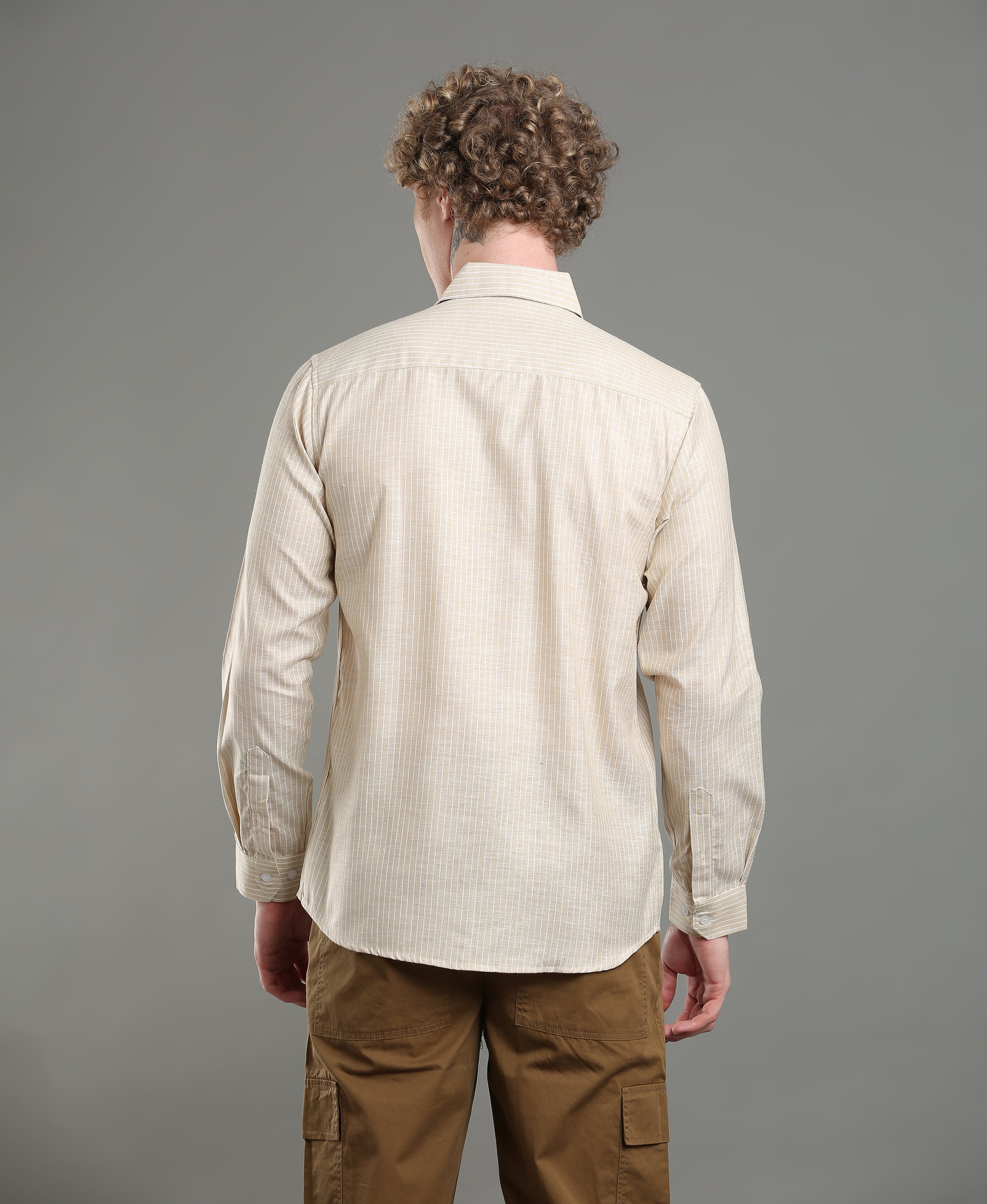 Mustard Stripe Tailored Shirt