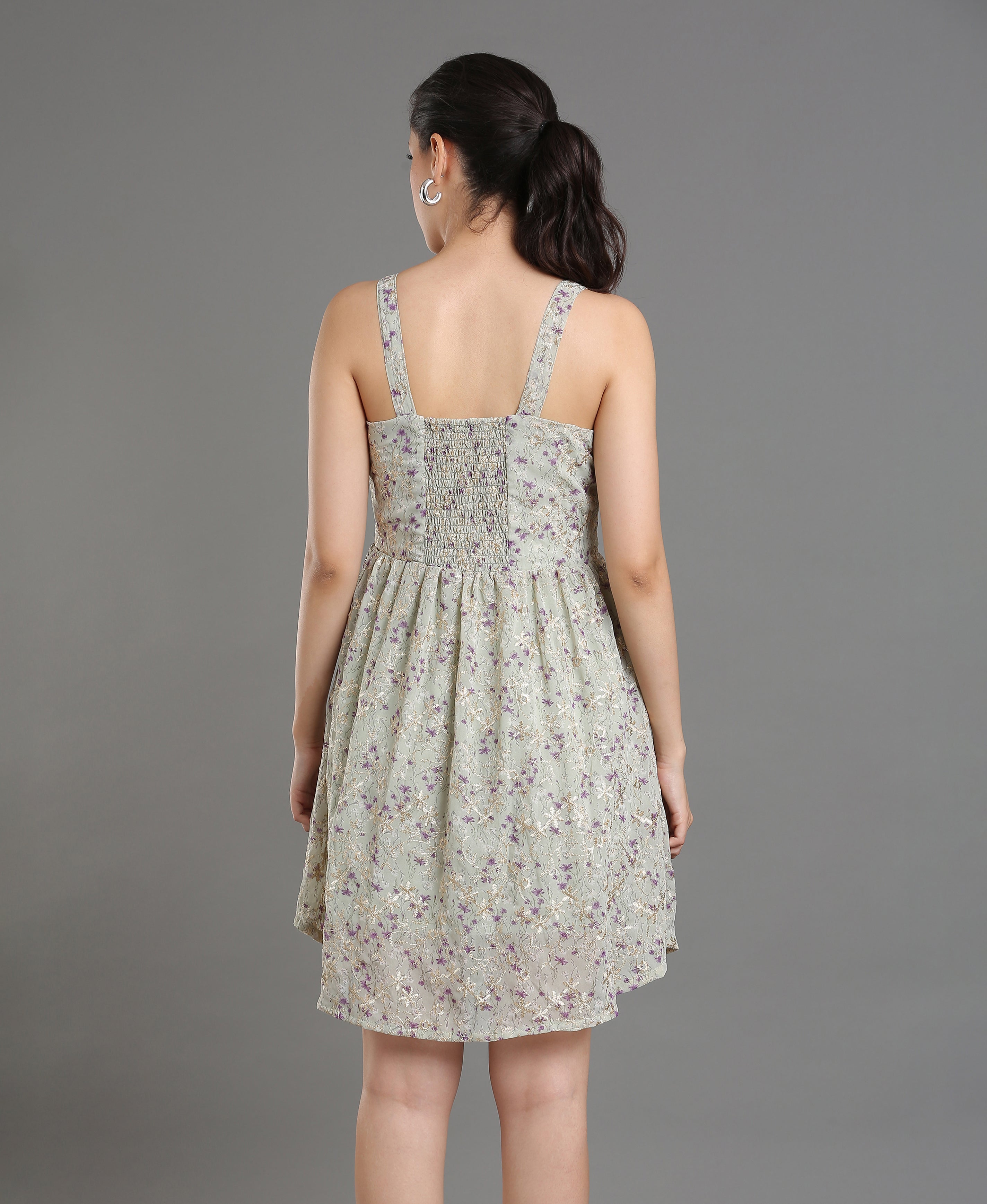 Ivory Bloom Embroidered Dress