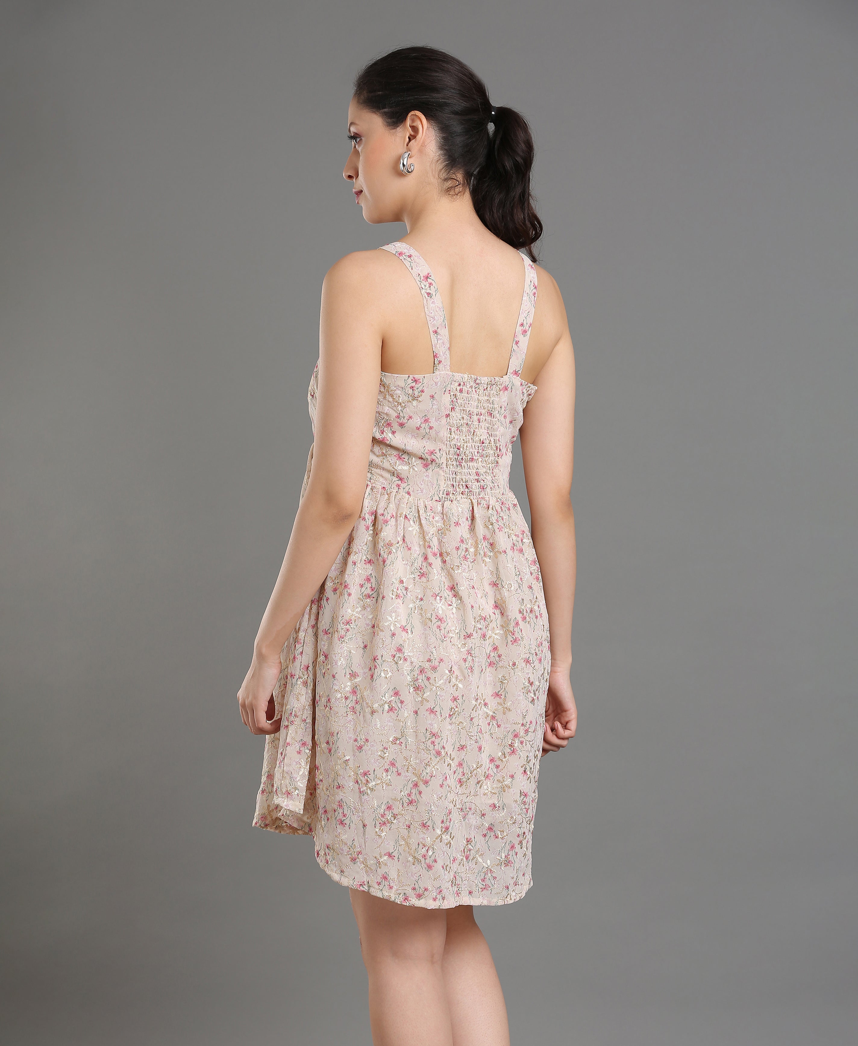 Blush Bloom Georgette Dress