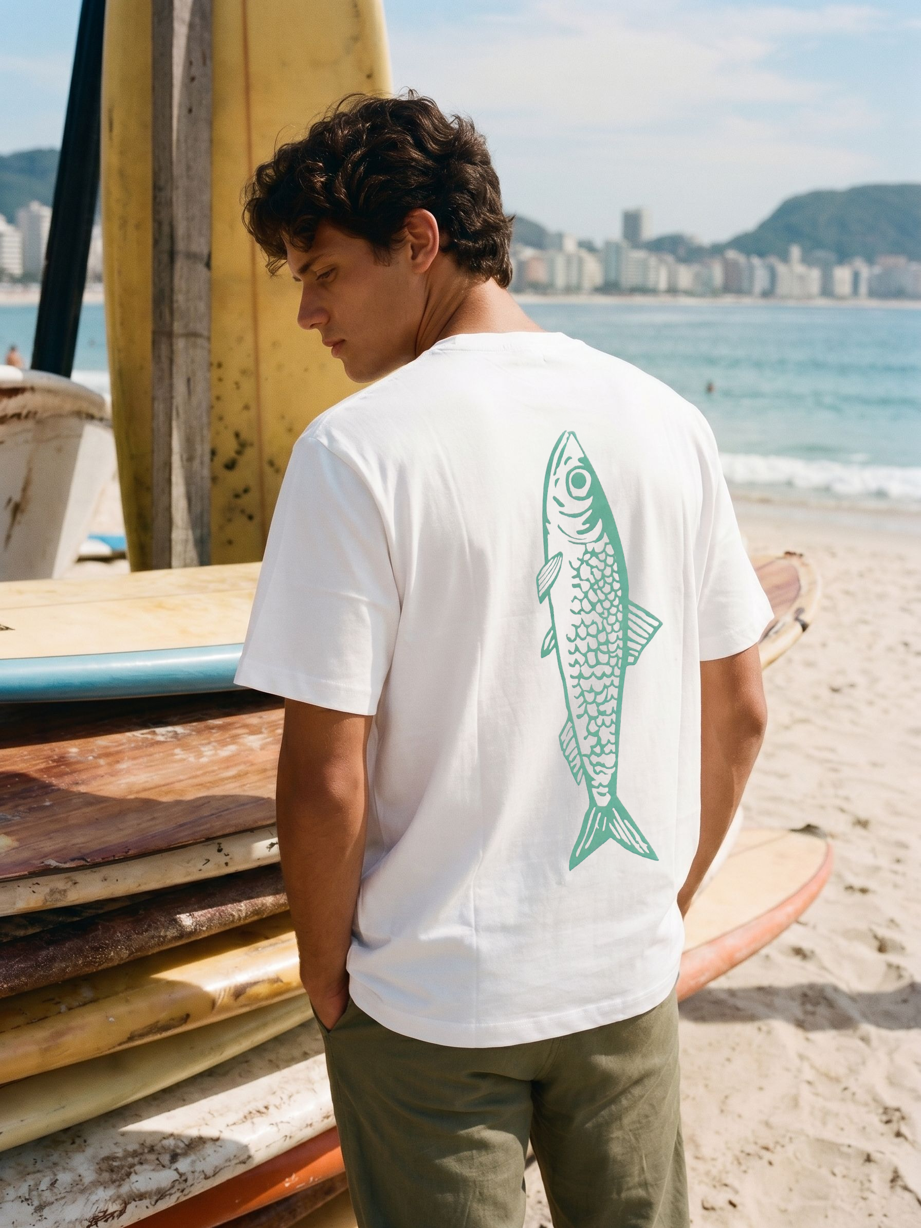 Men's Cotton White Half Sleeve Relaxed Fit T Shirt