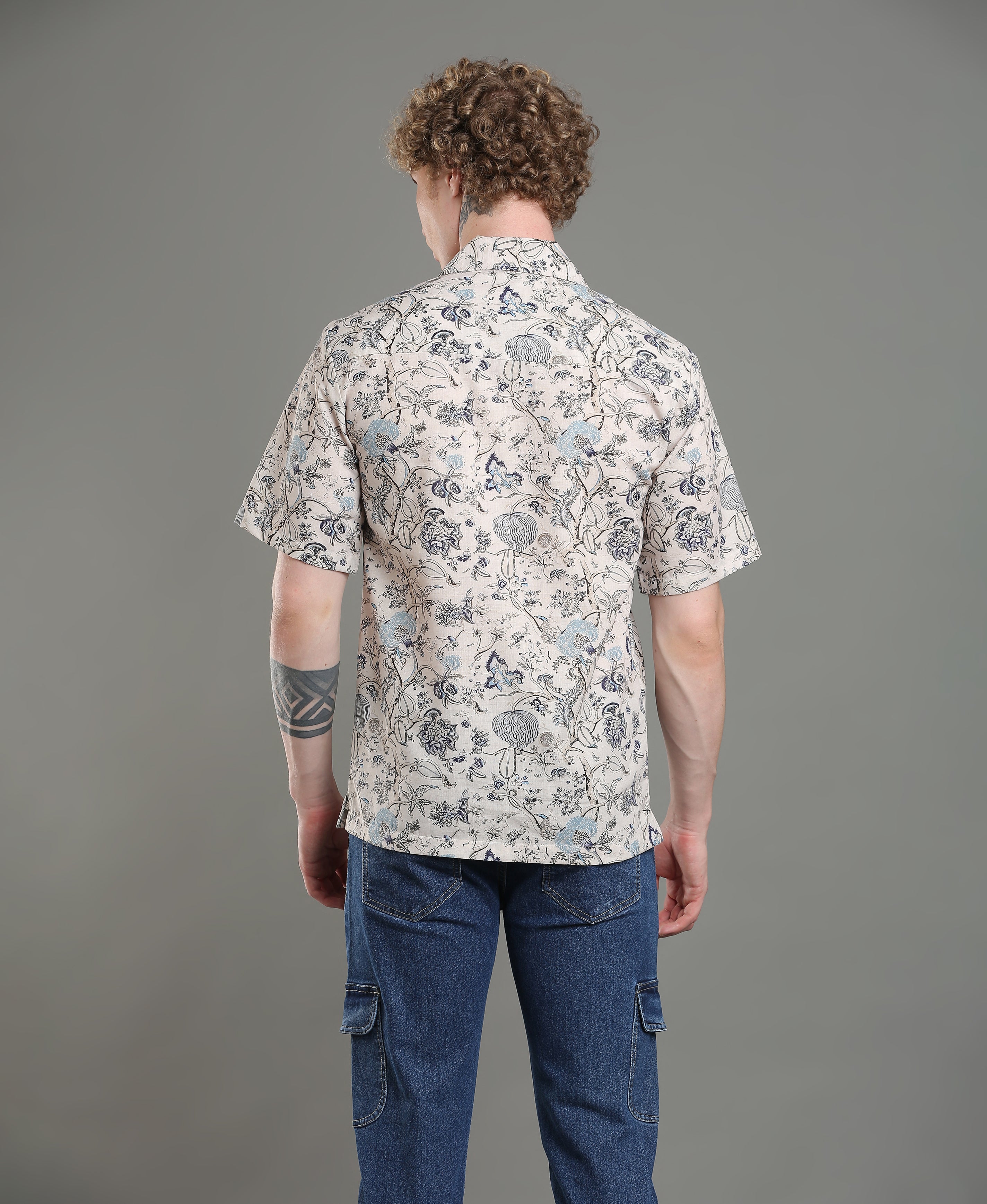 Coastal Breeze Linen Cuban Shirt