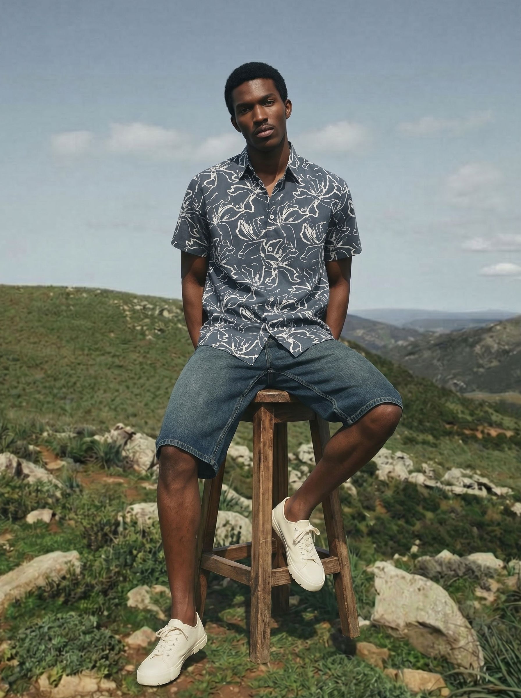 Men's Dobby Prints Forest Regular Fit Shirt