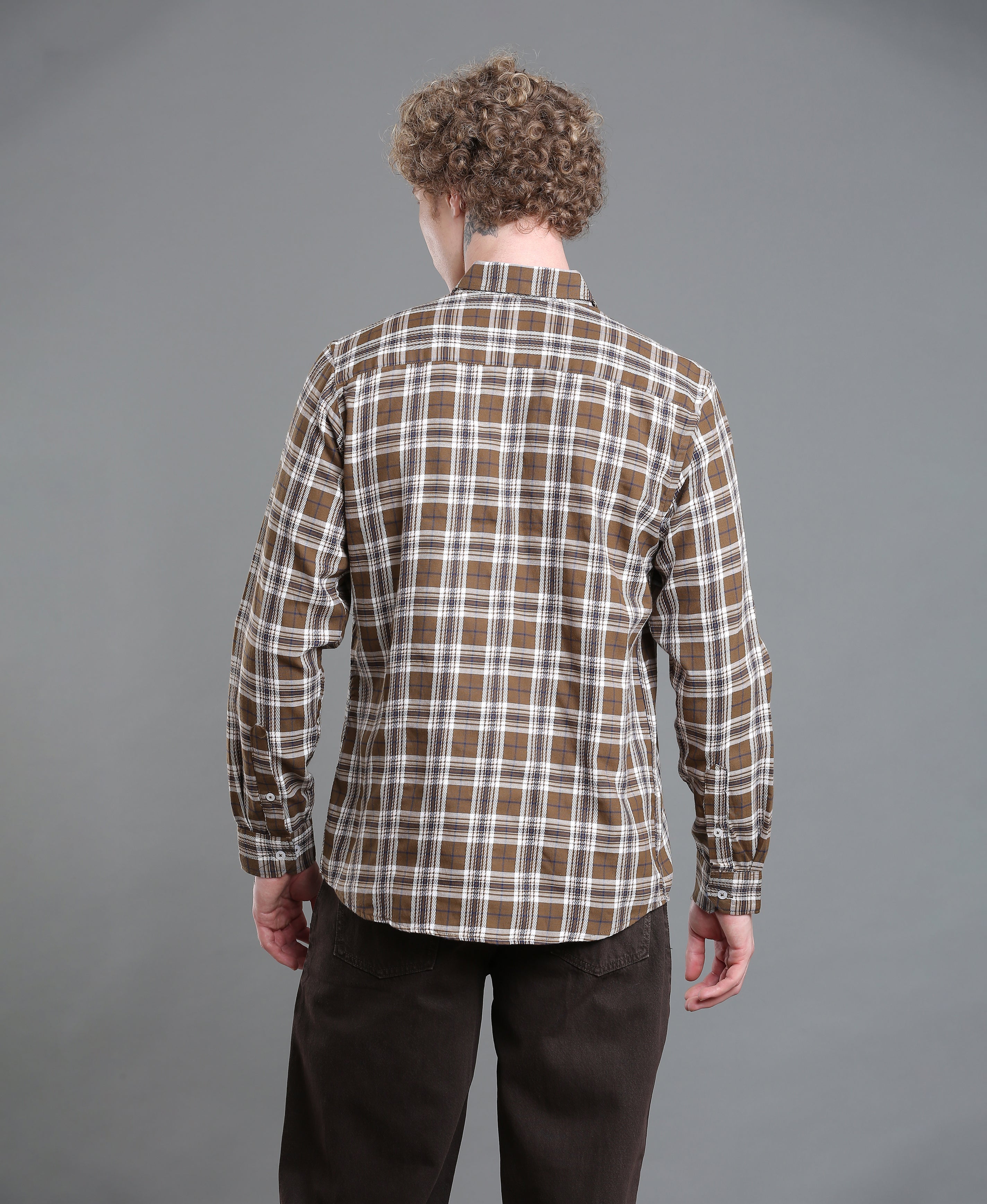Olive Check Tailored Shirt
