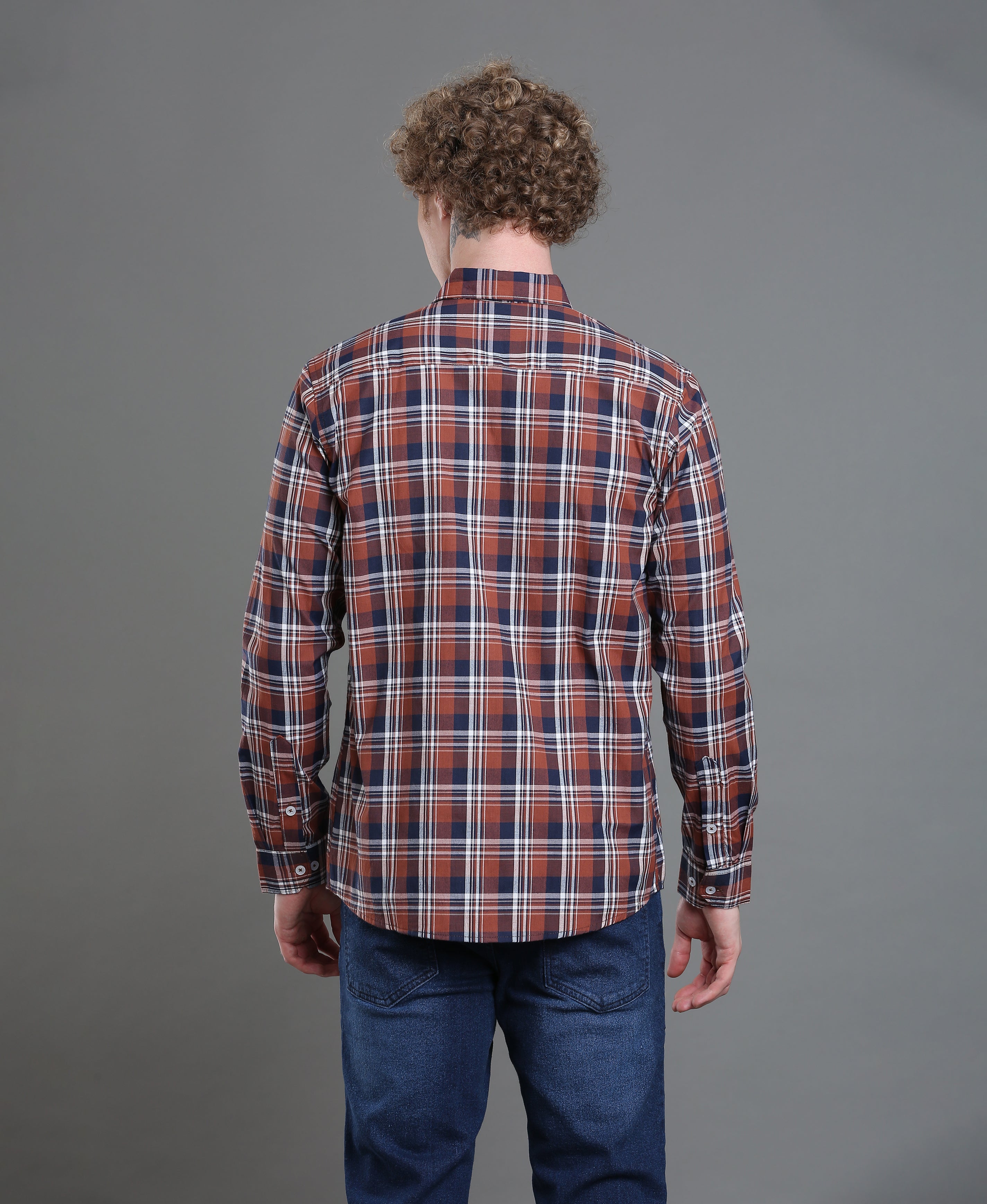 Copper Check Tailored Shirt