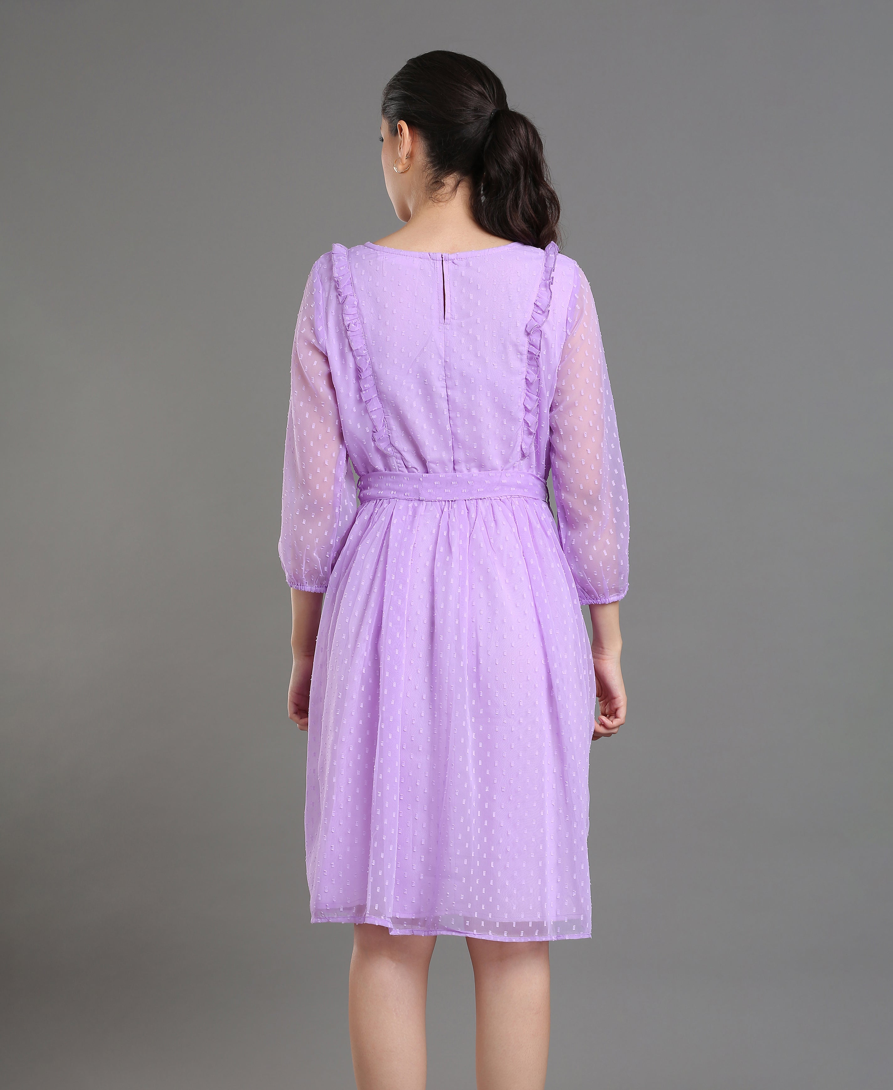 Lilac Layers Short Dress
