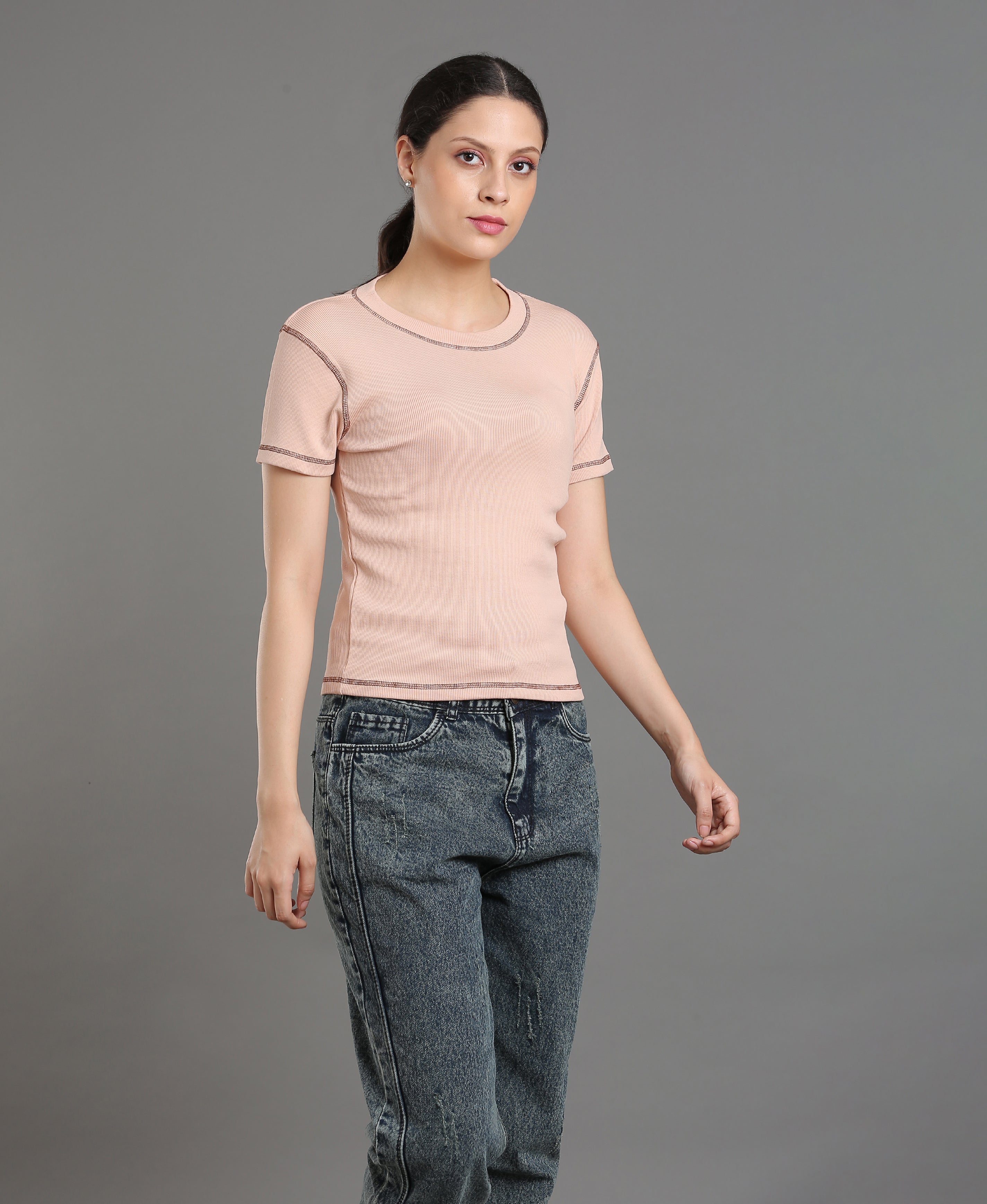 Blush Rib Knit Crop Top