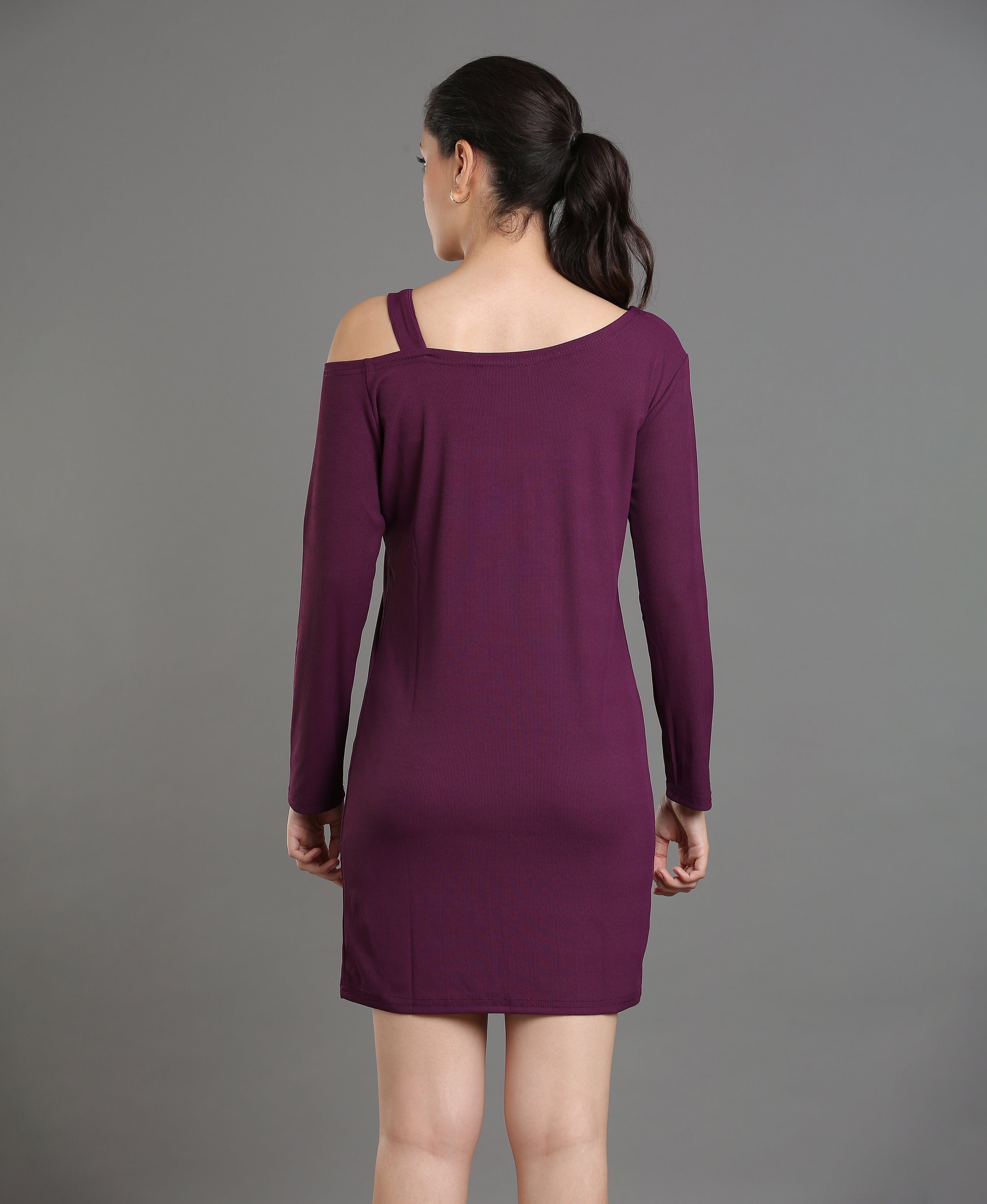 Wine Rib Round Dress