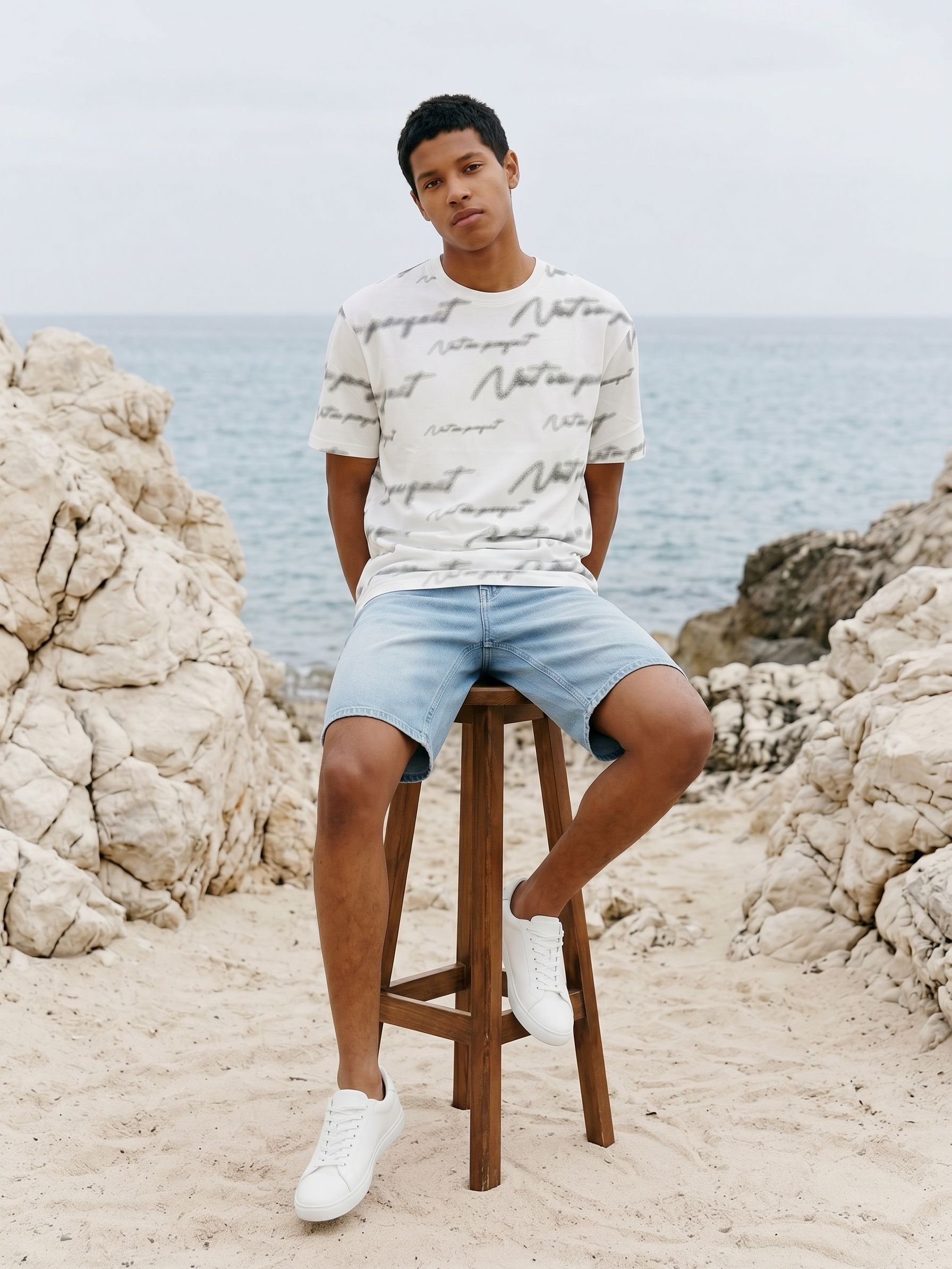 Men's Jersey 200 Gsm Off White Regular Fit T Shirt