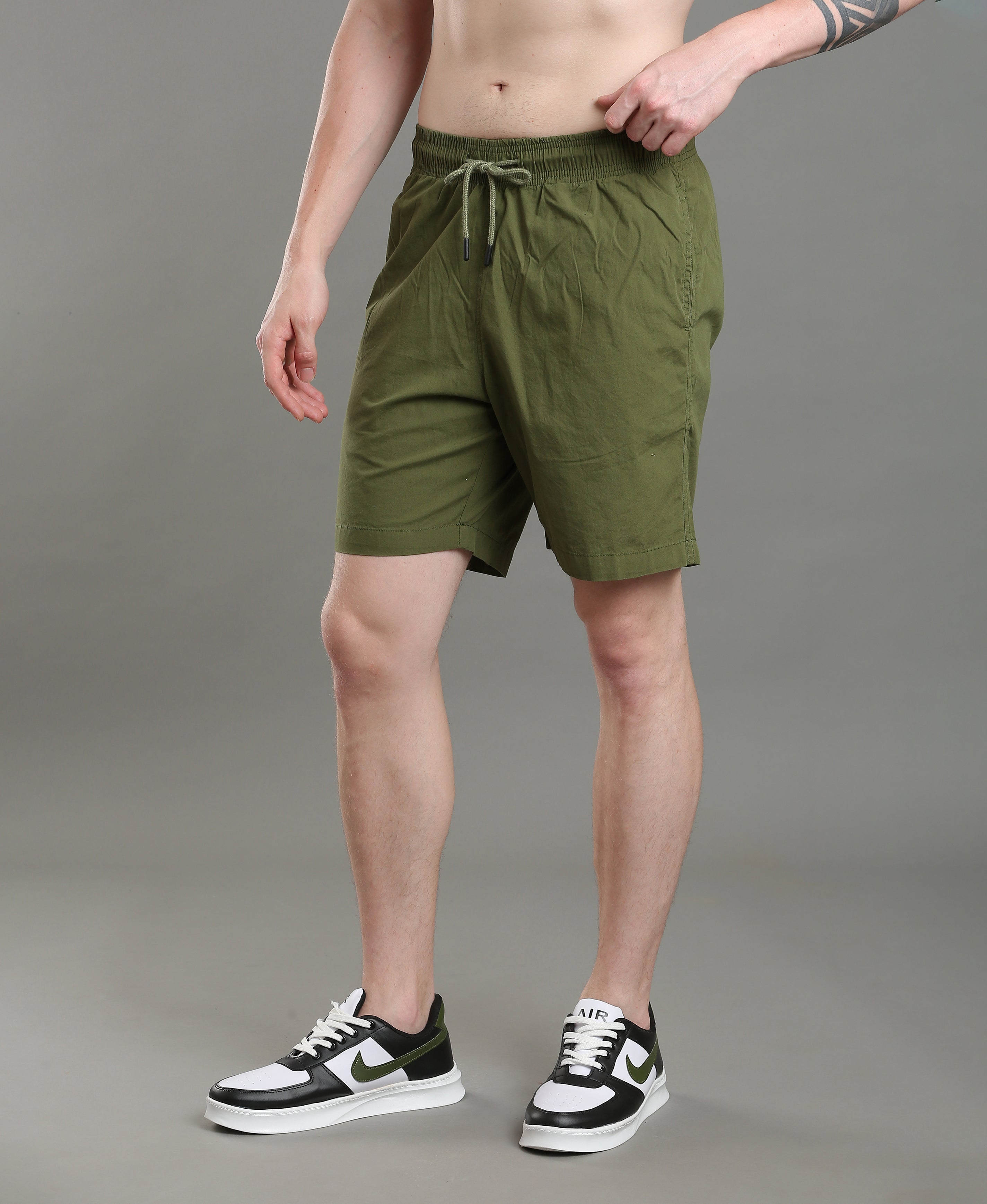 Moss Terrain Cotton Shorts