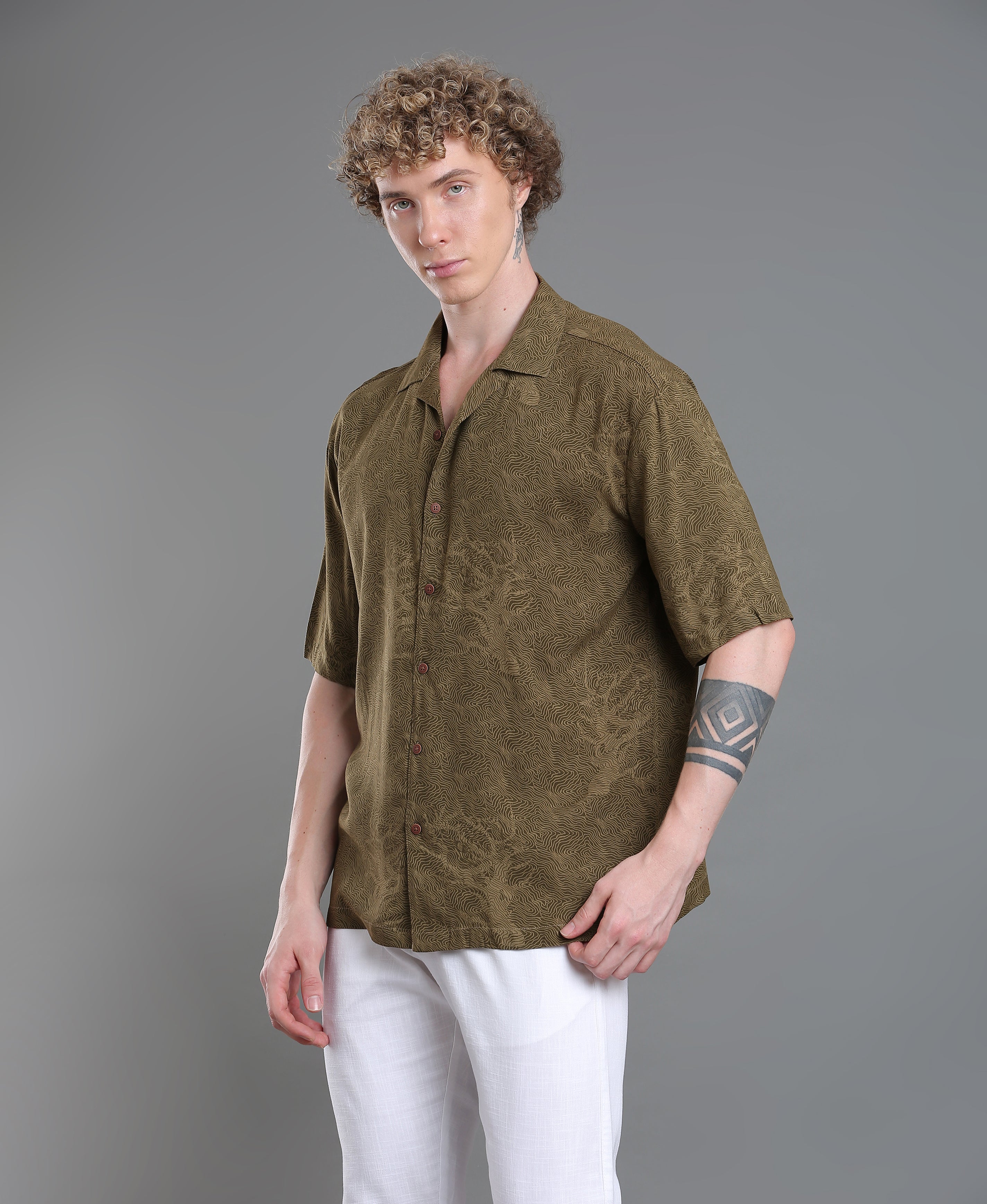 Cocoa Print Regular Shirt
