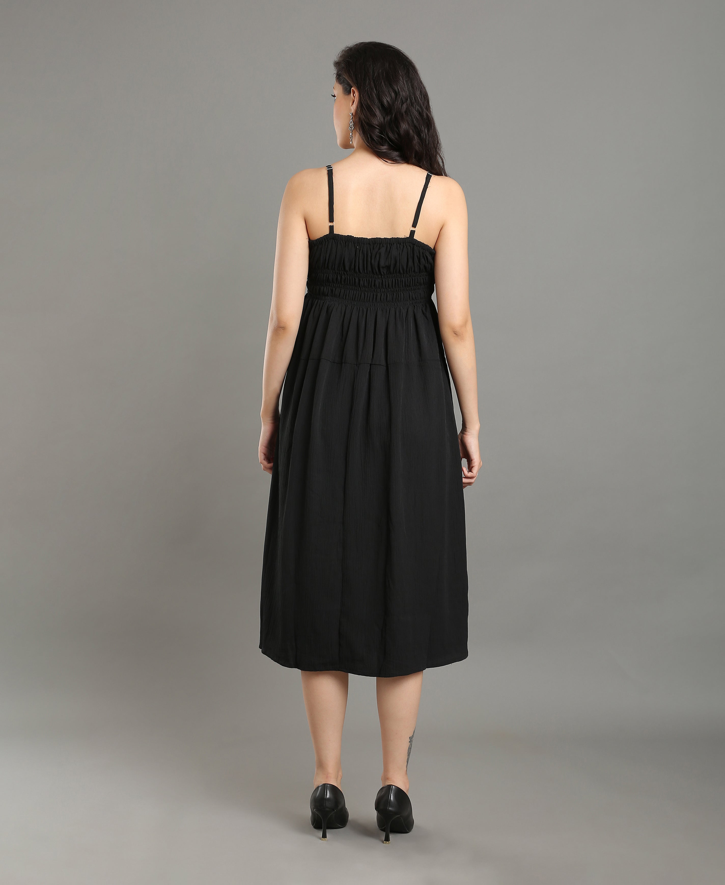 Noir Cotton Day Dress