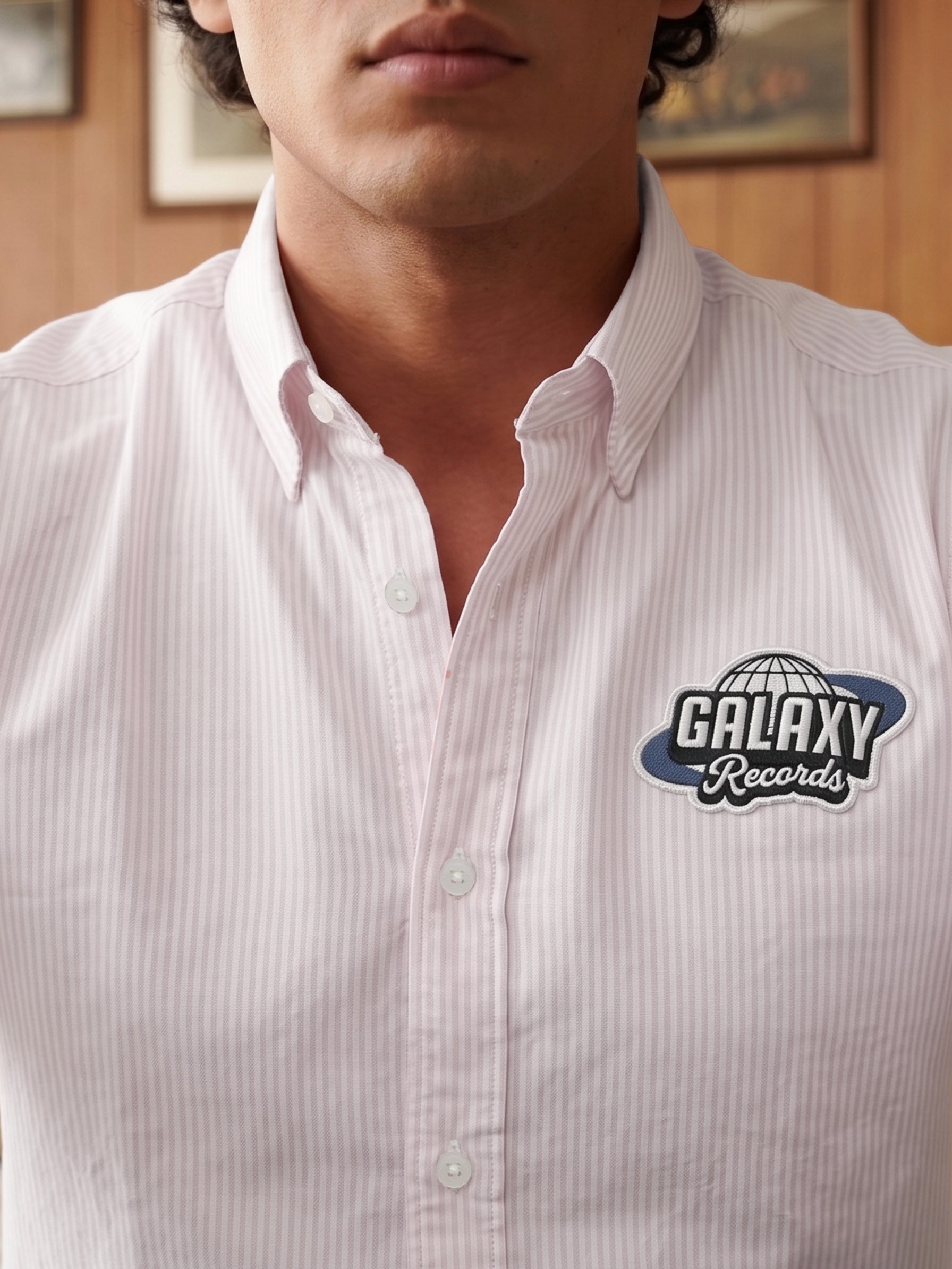 Men's Pinned Stripes Light Pink Relaxed Fit Shirt