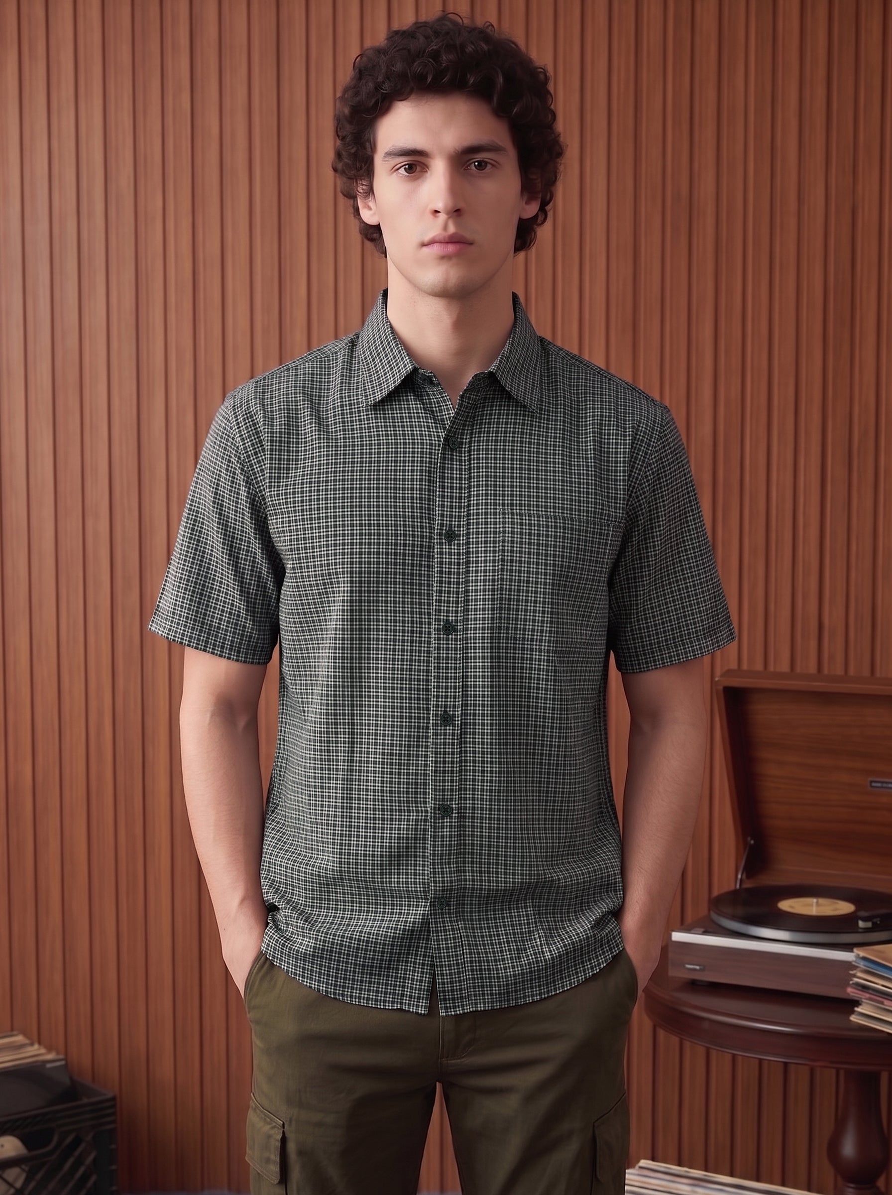 Men's Black Oversized Fit Shirt