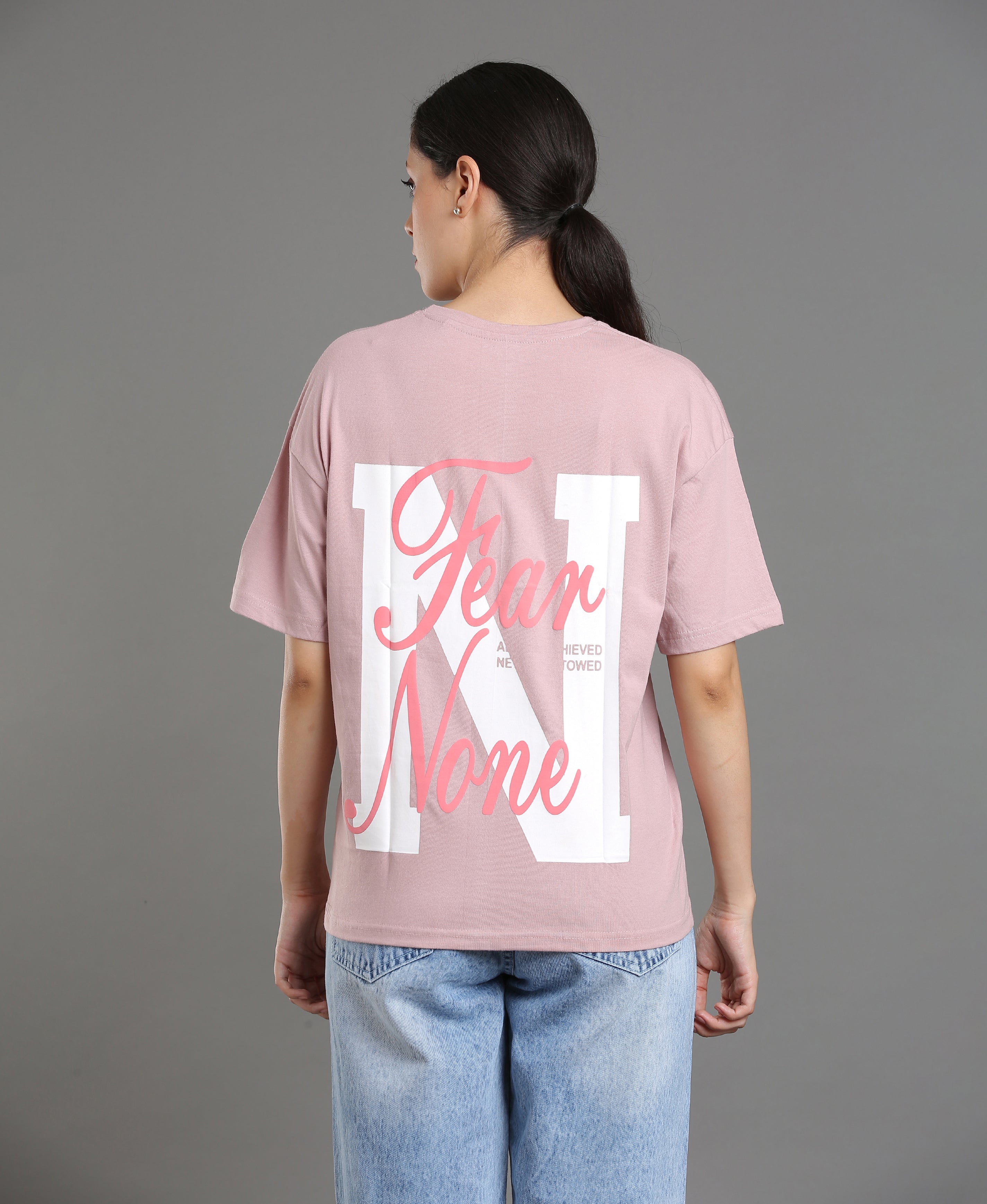 Peach Jersey Oversized Tee