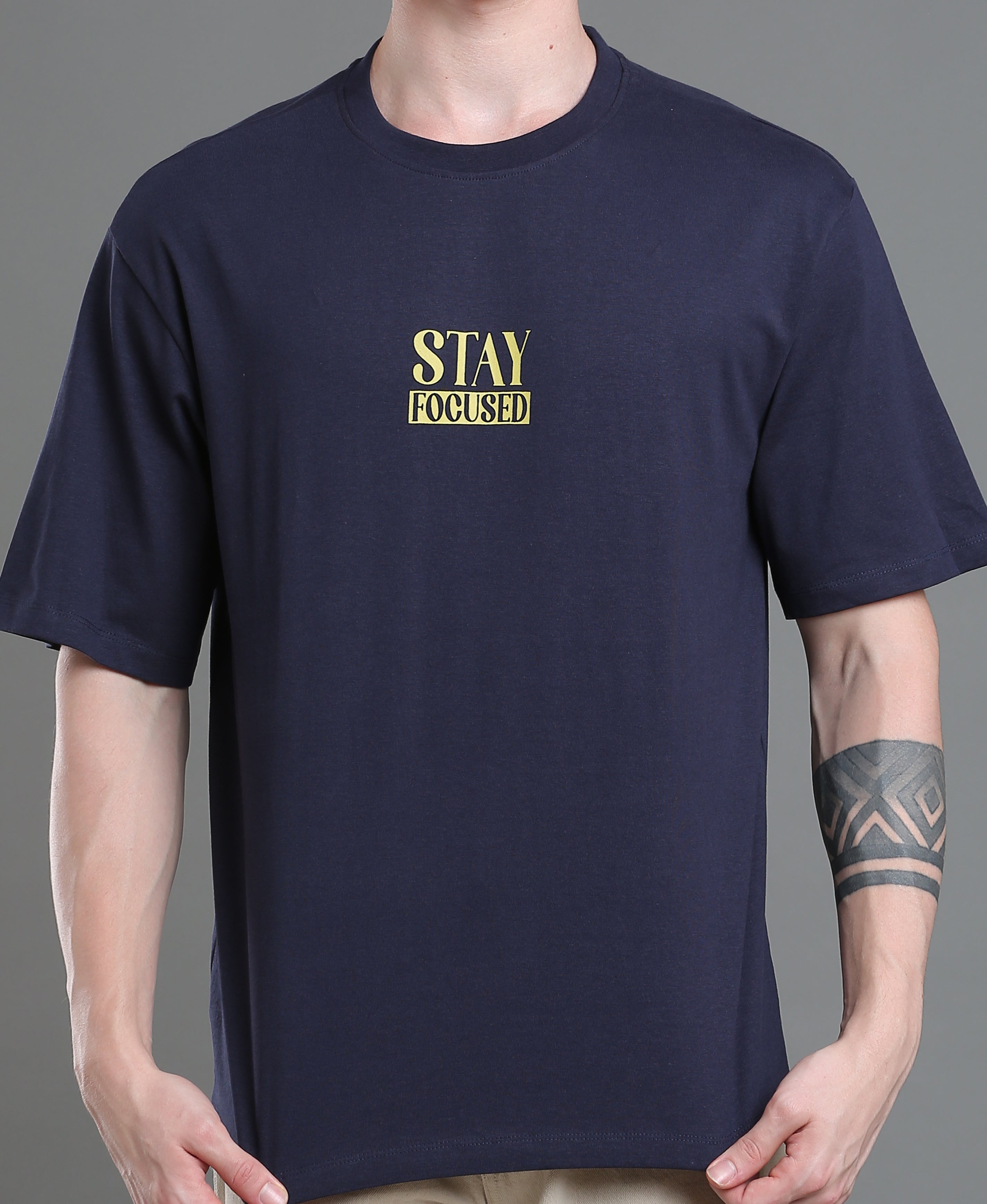 Navy Emblem Oversized Tee