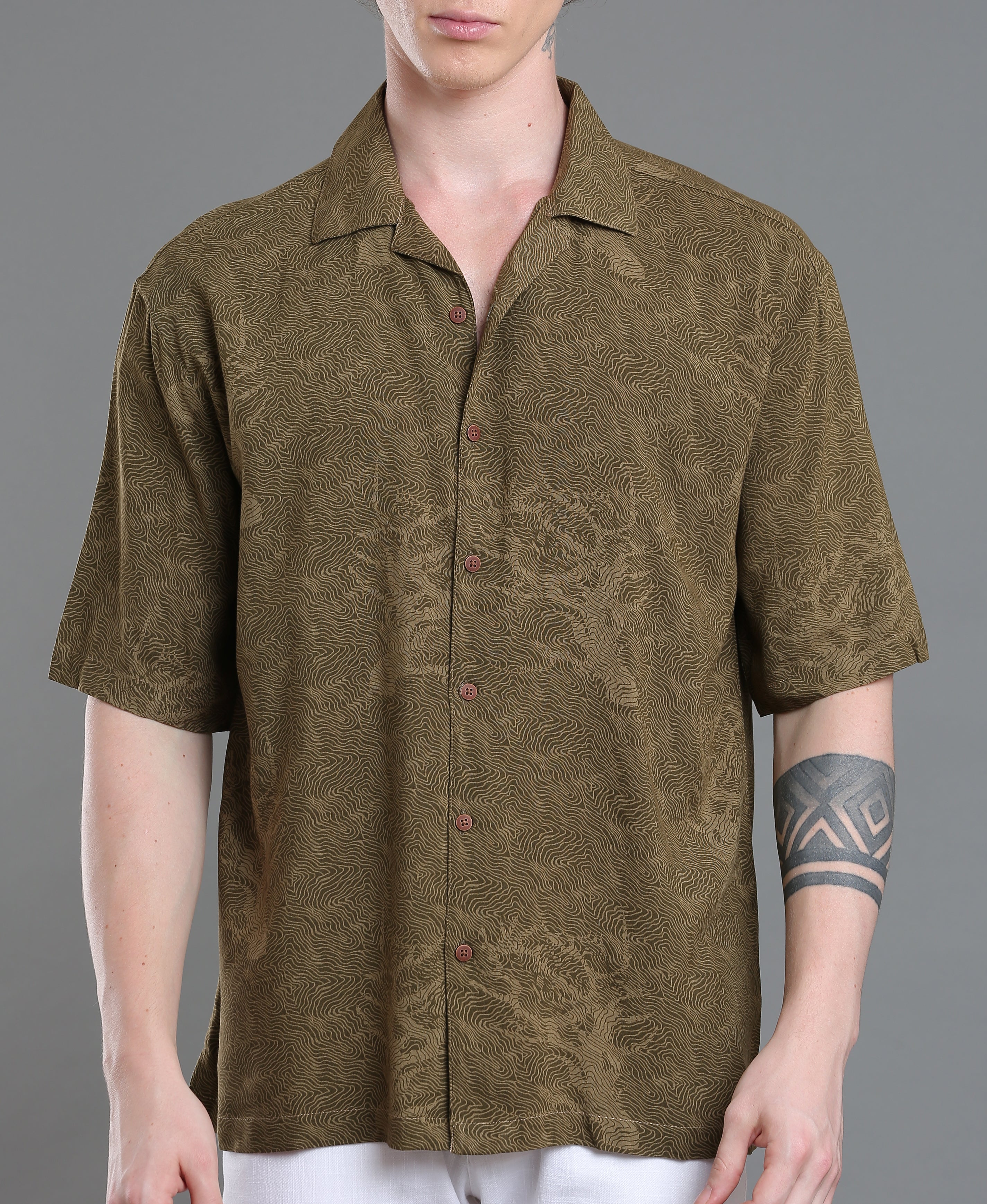 Cocoa Print Regular Shirt