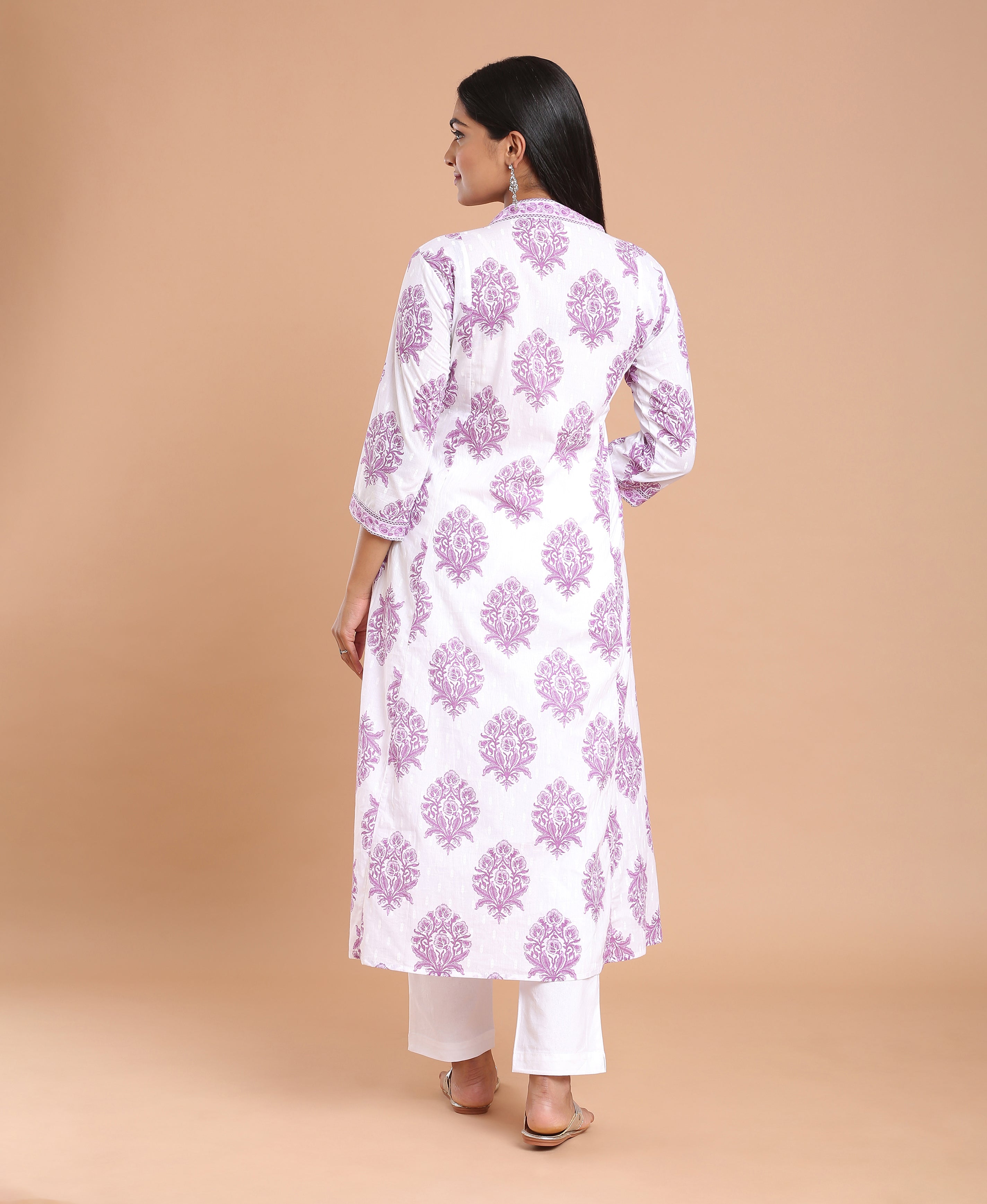 Orchid Bloom Flared Kurti