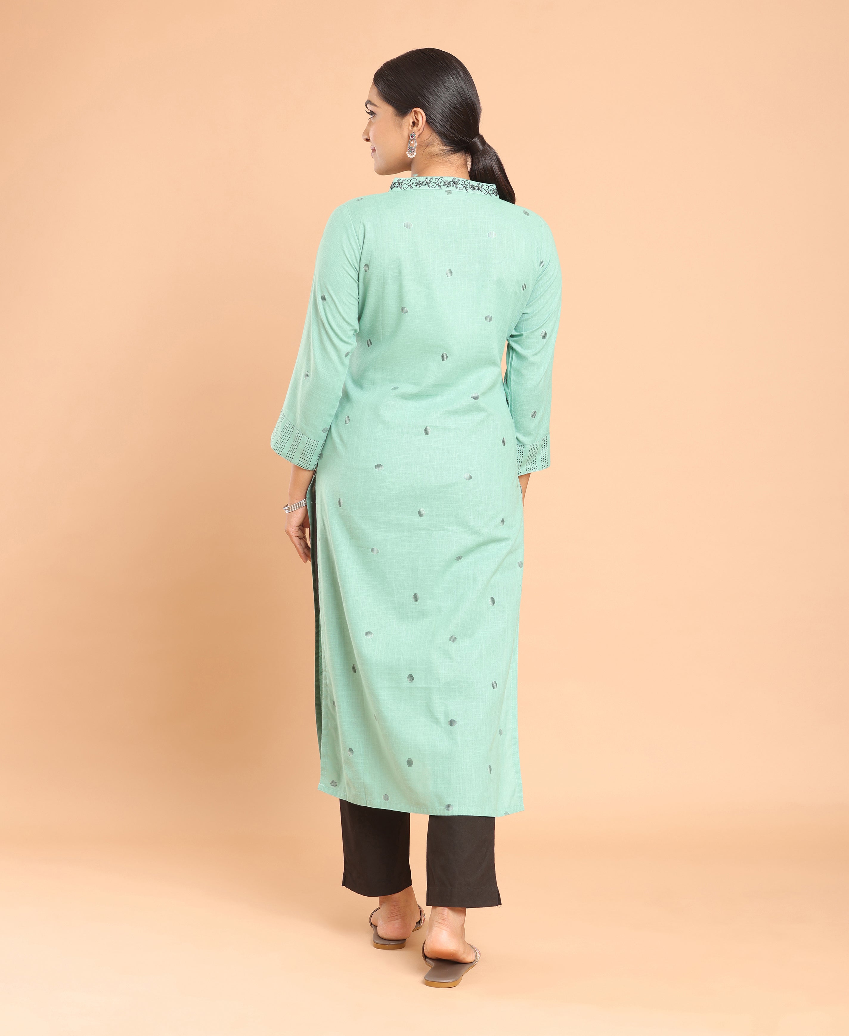 Pista Slub Cotton Kurti