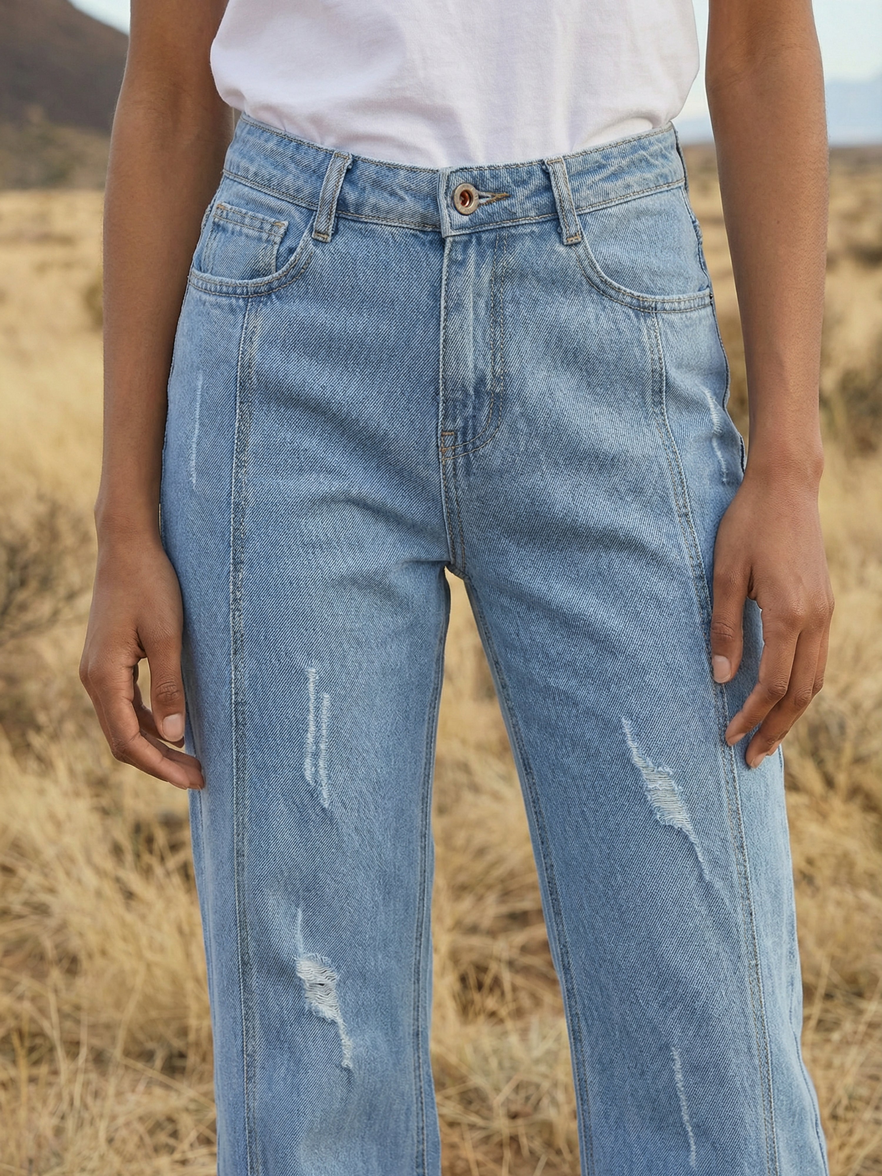 Ice Denim Jeans For Womens