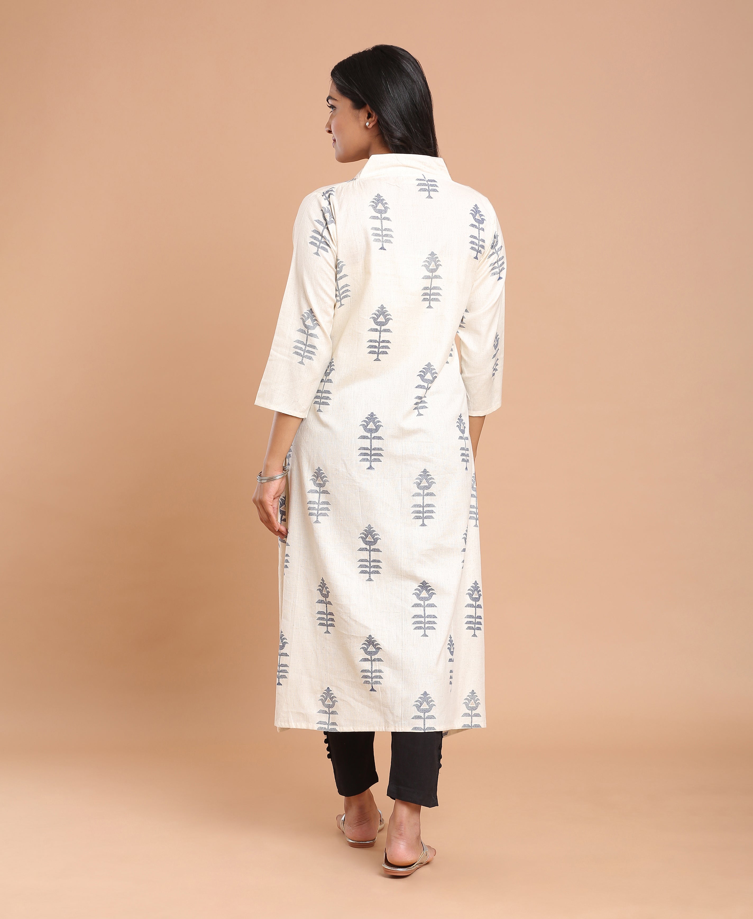 Snow Blossom Printed Kurti
